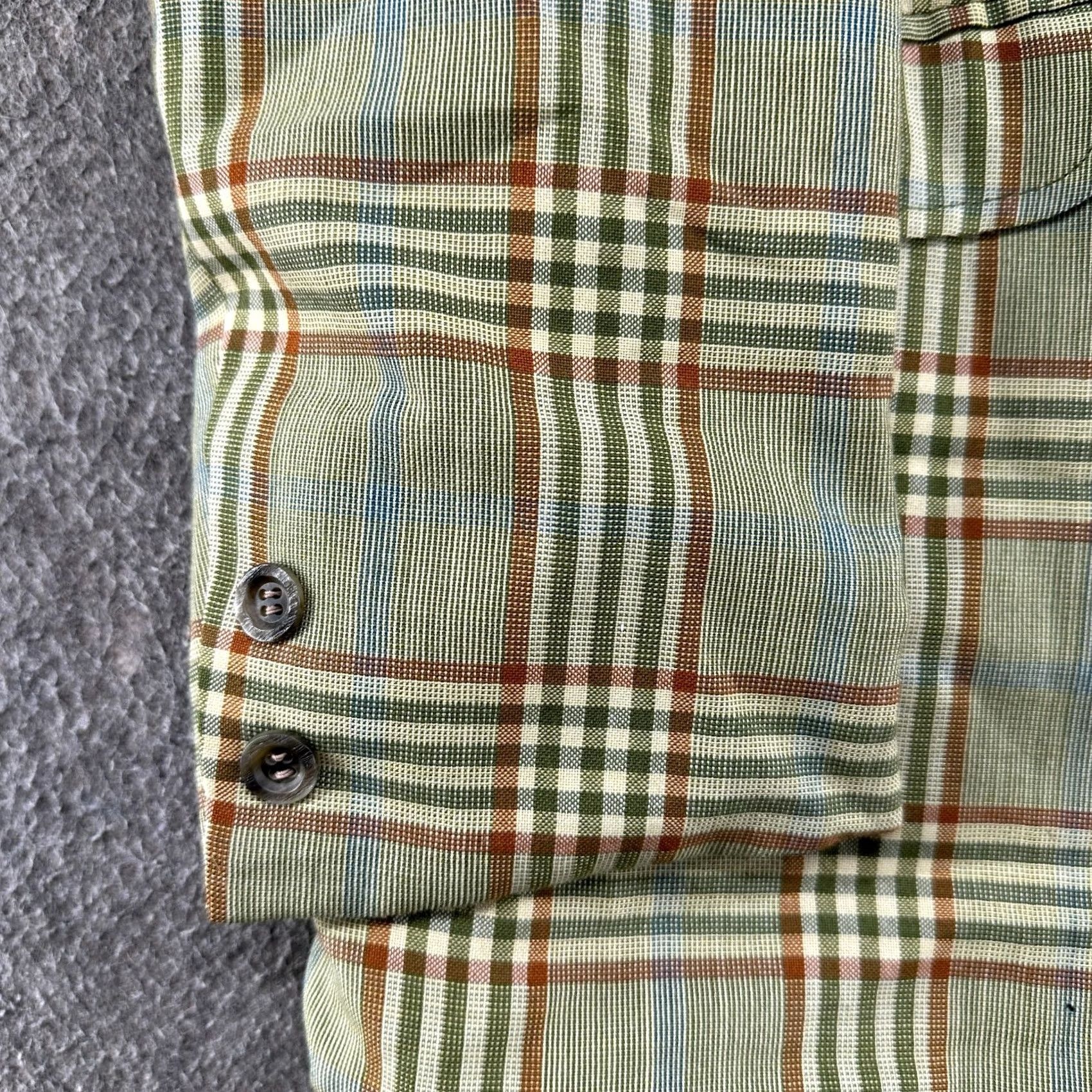 Vintage VINTAGE Hughes Hatcher Suffrin Blazer Mens 42 Green Wool Windowpane Tweed Plaid 60s Suit Jacket Size 42R - 7 Thumbnail