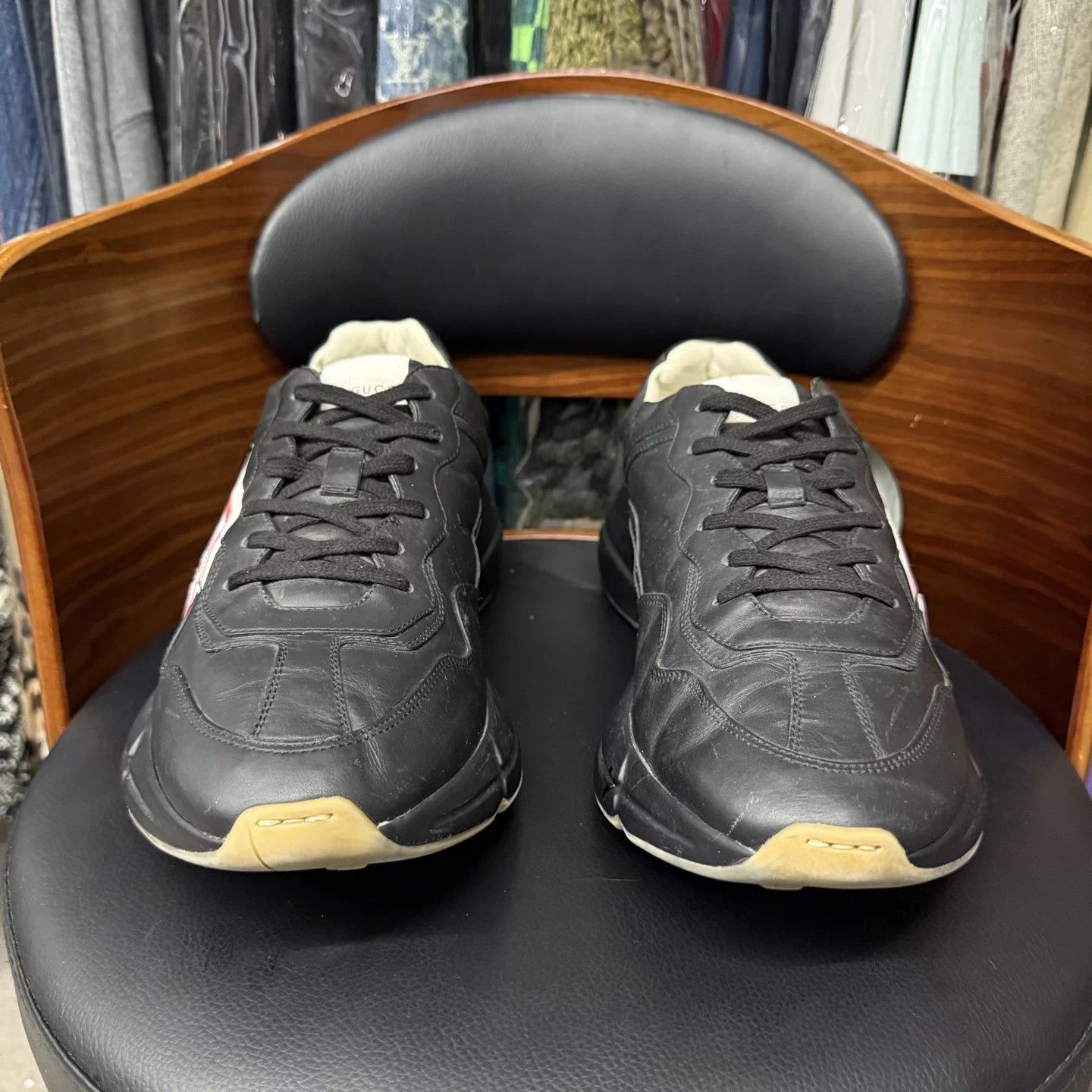 Gucci Gucci Black Red Dad Shoes - Size 11/44 - Excellent Cond. Size US 11 / EU 44 - 2 Thumbnail