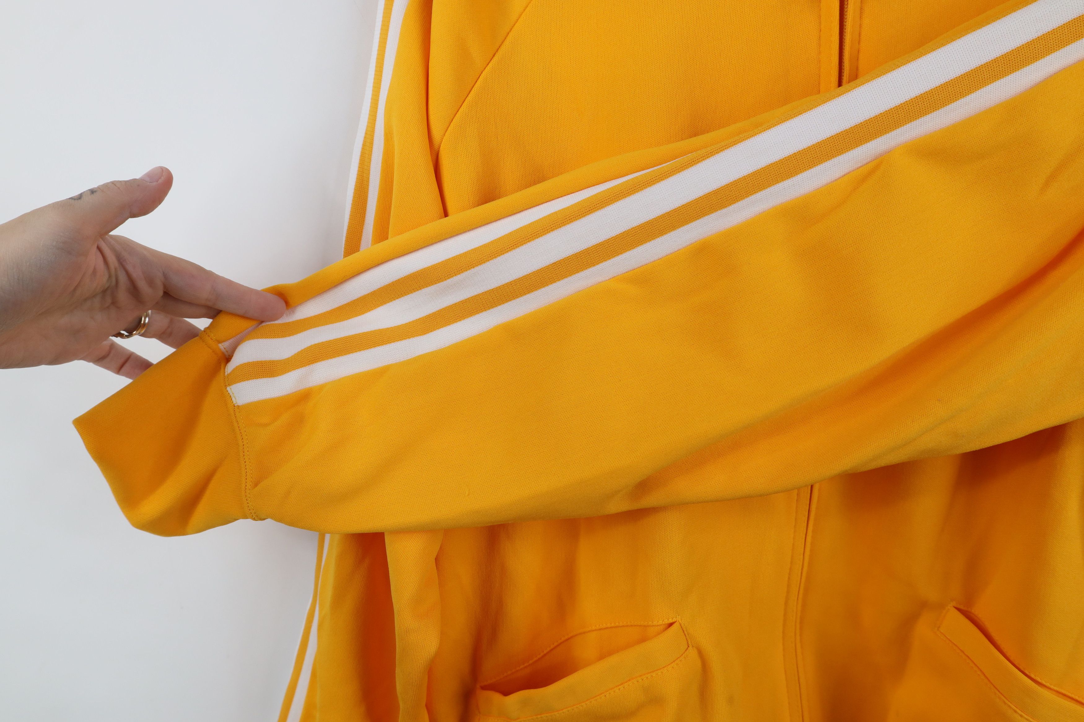 Vintage Vintage 70s Streetwear Striped Warm Up Track Jacket Yellow Size US M / EU 48-50 / 2 - 9 Thumbnail