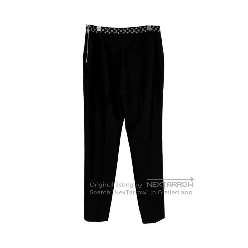 Louis Vuitton Louis Vuitton Black wool classic logo stretch waist pants Size US 40 / EU 56 - 2 Thumbnail