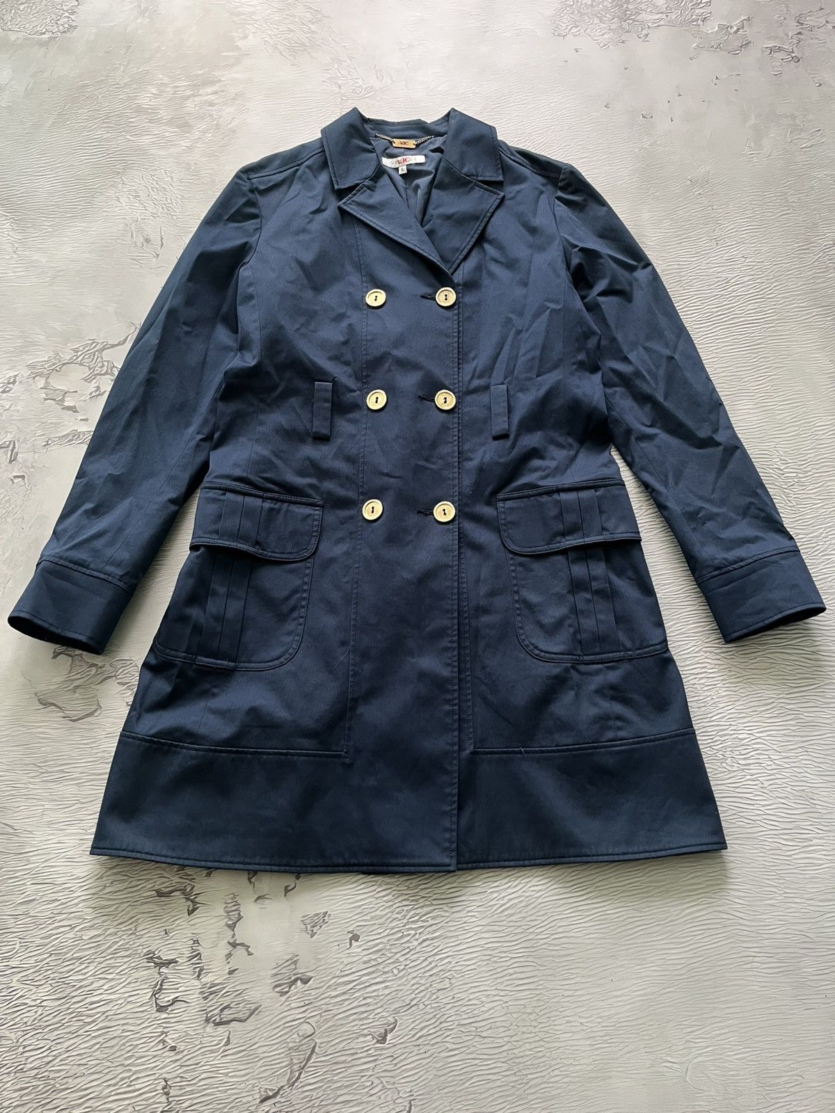 Versace Jeans Couture Versace Jeans Couture Double-Breasted Vintage Navy Coat Size L / US 10 / IT 46 - 5 Thumbnail
