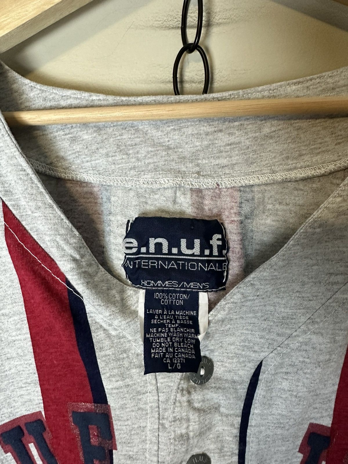 Vintage Vintage E.N.U.F International Striped Long Sleeve Henley Size US L / EU 52-54 / 3 - 3 Thumbnail