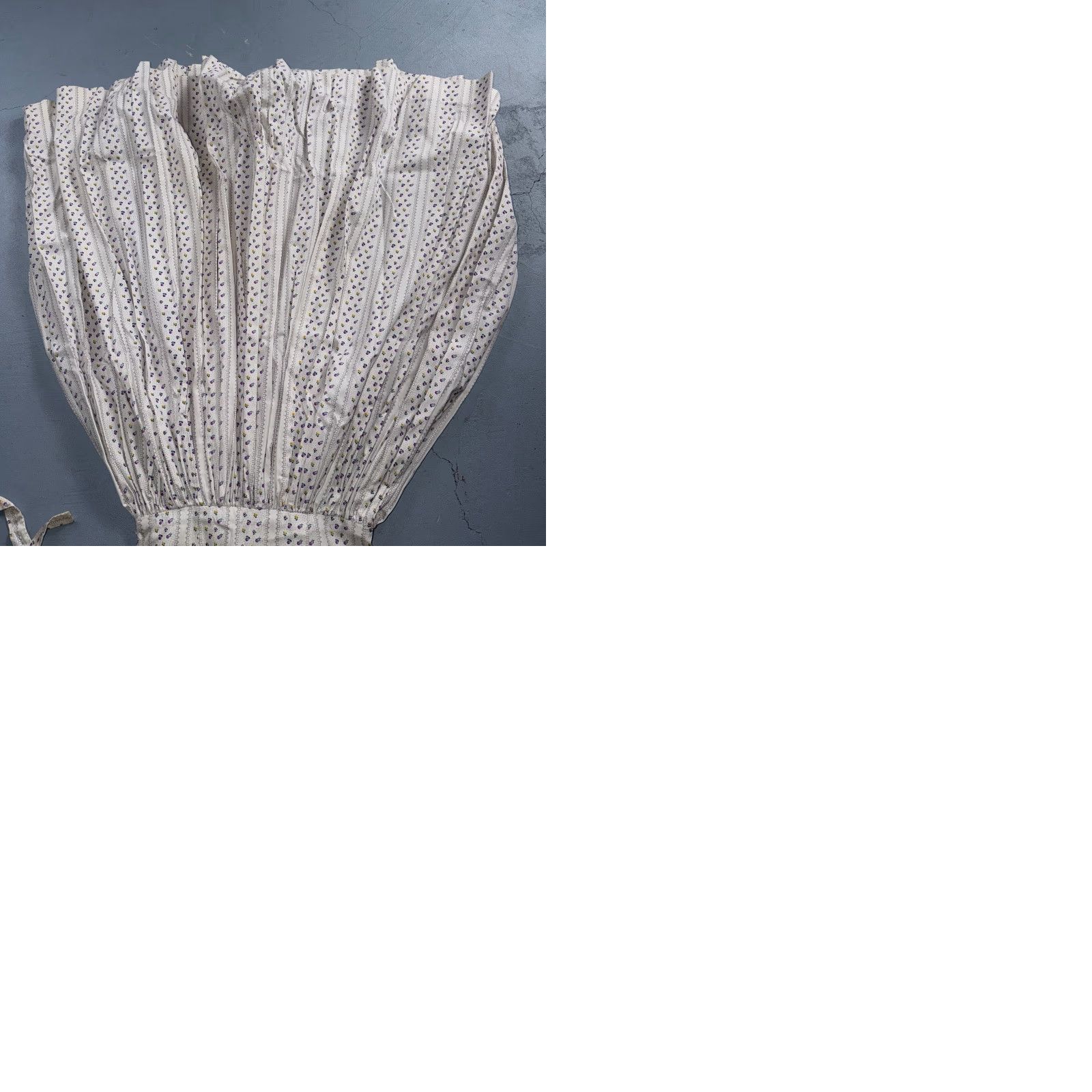 Vintage VINTAGE Cottagecore Dress Prairie Cream Lace Floral Ruffle Long High Neck XS/S 1970s 70s Size XS / US 0-2 / IT 36-38 - 11 Thumbnail