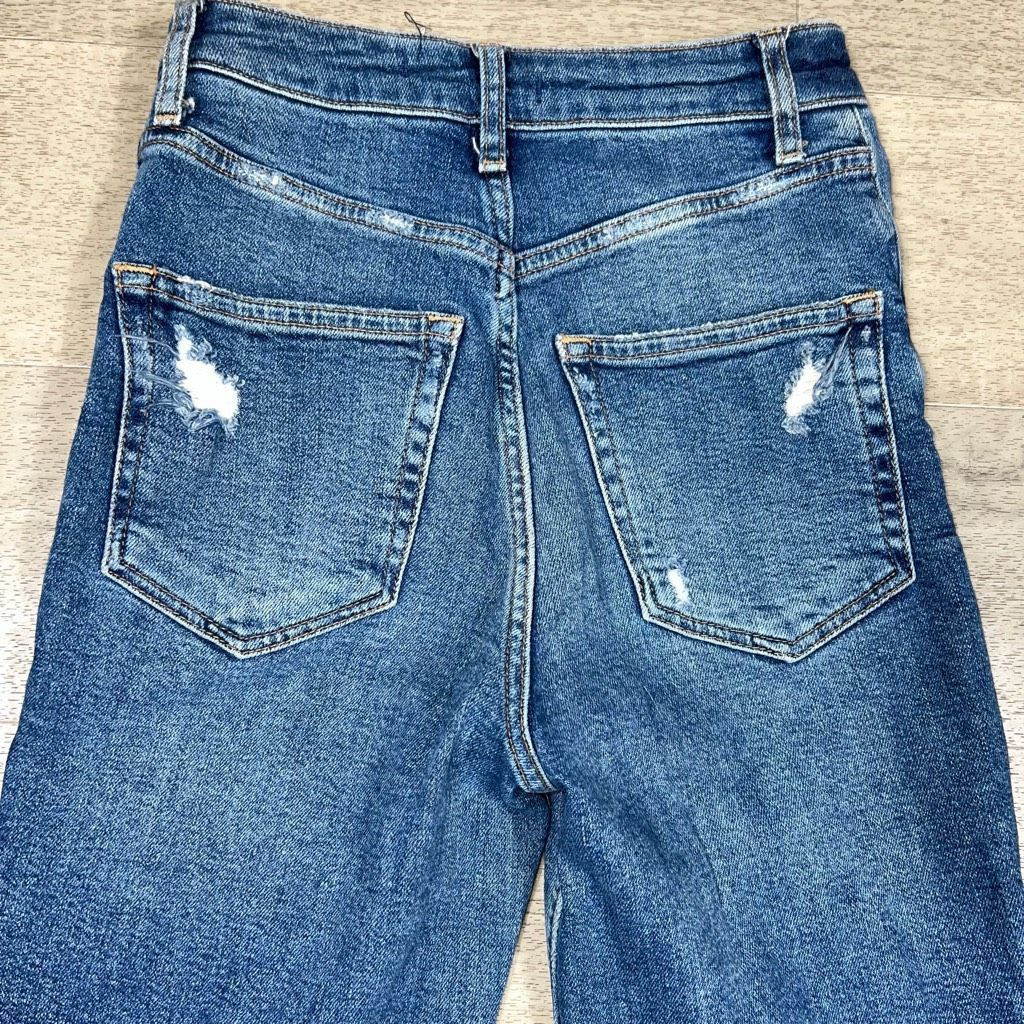 Free People We The Free High Rise Slim Straight Jeans, Intentional Distr Size 26" / US 2 / IT 38 - 11 Thumbnail