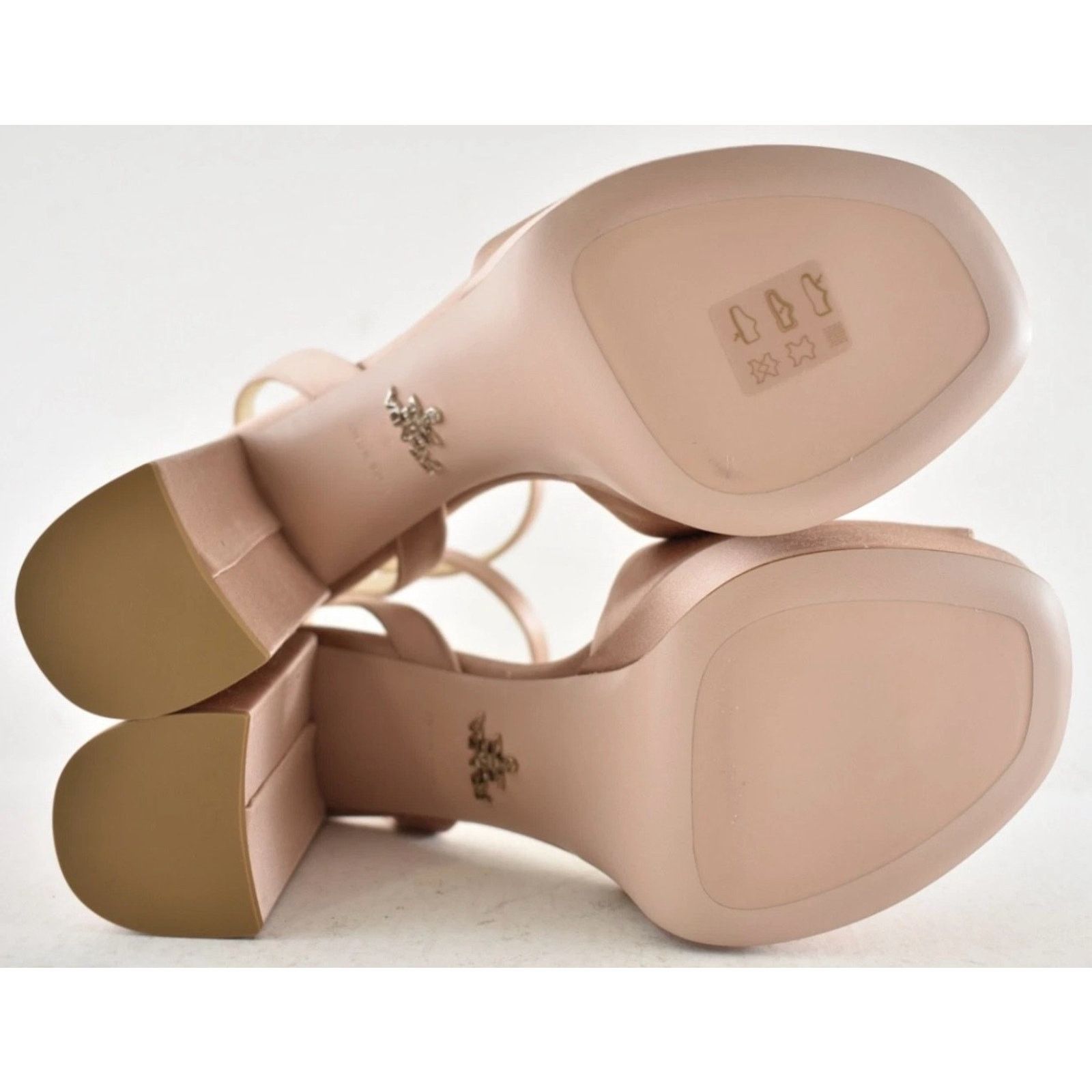 Prada Prada 115mm Nudo Satin Logo Platform Sandal Ankle Size US 12 / IT 42 - 14 Thumbnail
