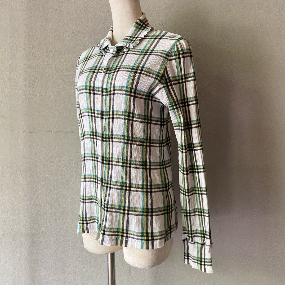 Tsumori Chisato Tsumori Chisato Plaid Long Sleeve Button-Up Shirt Size XS / US 0-2 / IT 36-38 - 3 Thumbnail