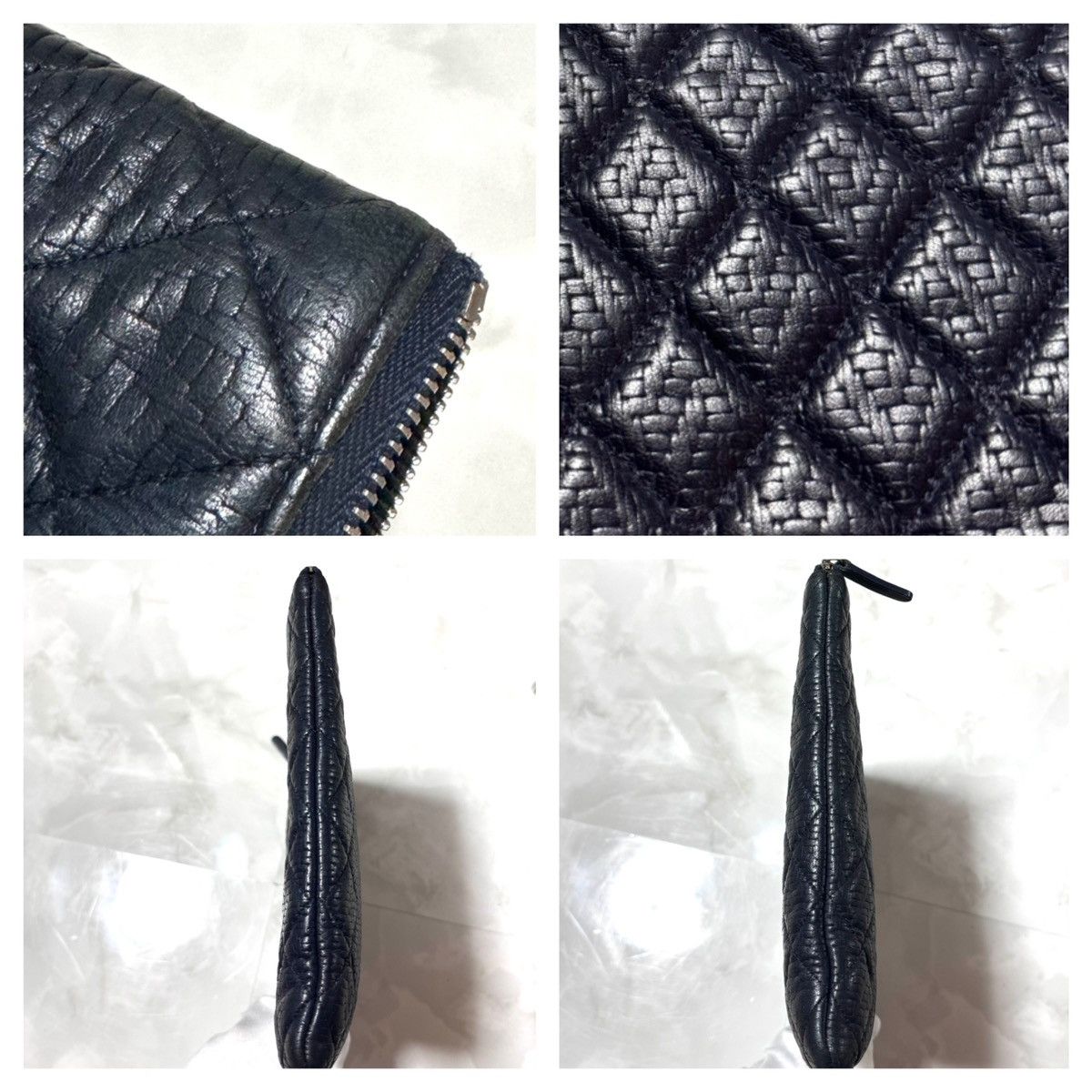 Chanel Chanel COCO patch, matelassé leather clutch bag, dark navy Size ONE SIZE - 4 Thumbnail