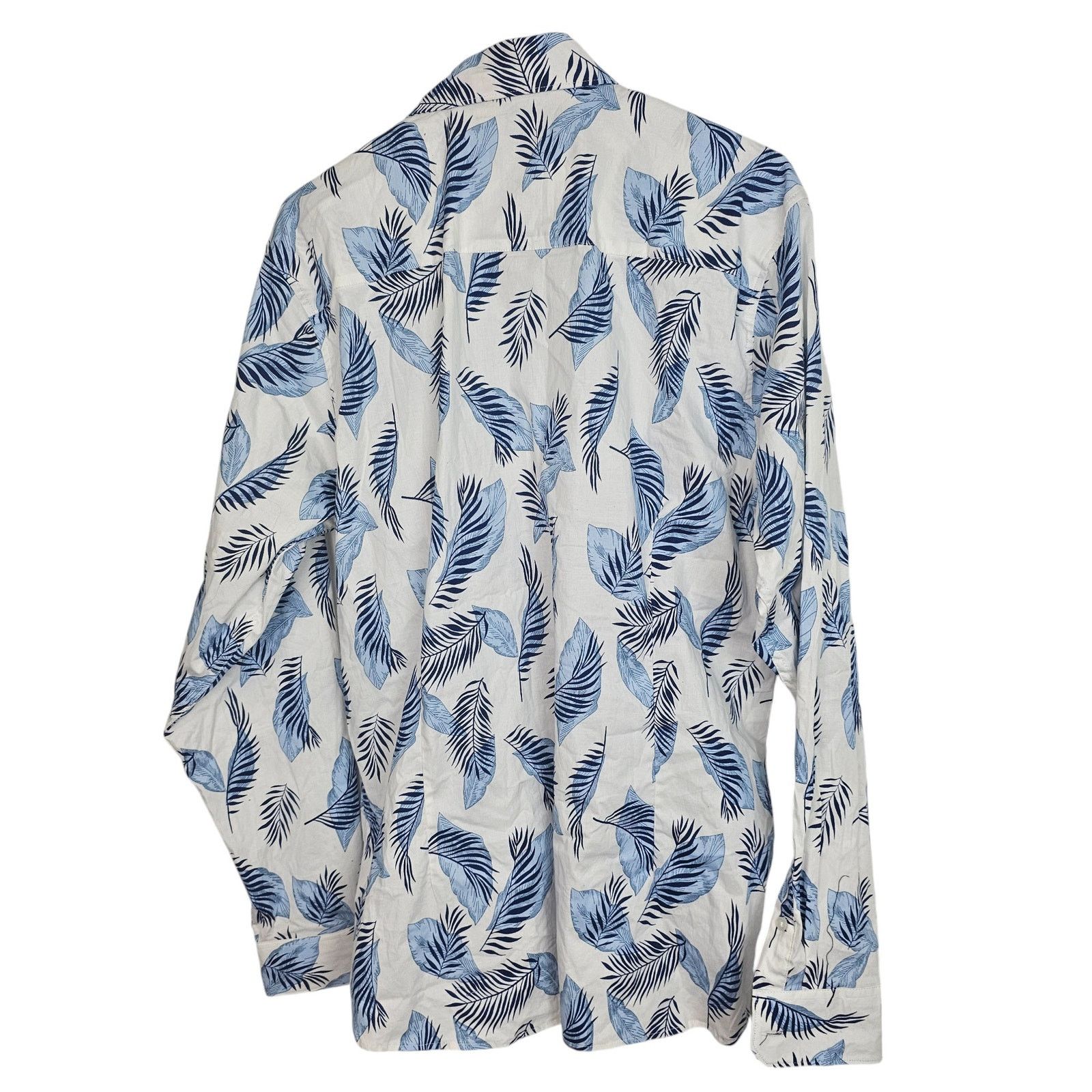 American Apparel American Breed Mens Smart Shirt Size 2XL Leaf Print Stretch Size US XXL / EU 58 / 5 - 9 Thumbnail