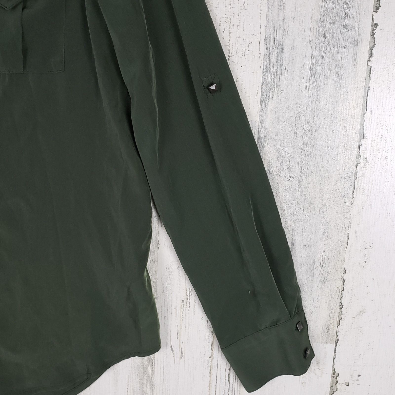 Rock & Republic Rock & Republic Green Long Sleeve Button Down Top Small Size S / US 4 / IT 40 - 7 Thumbnail