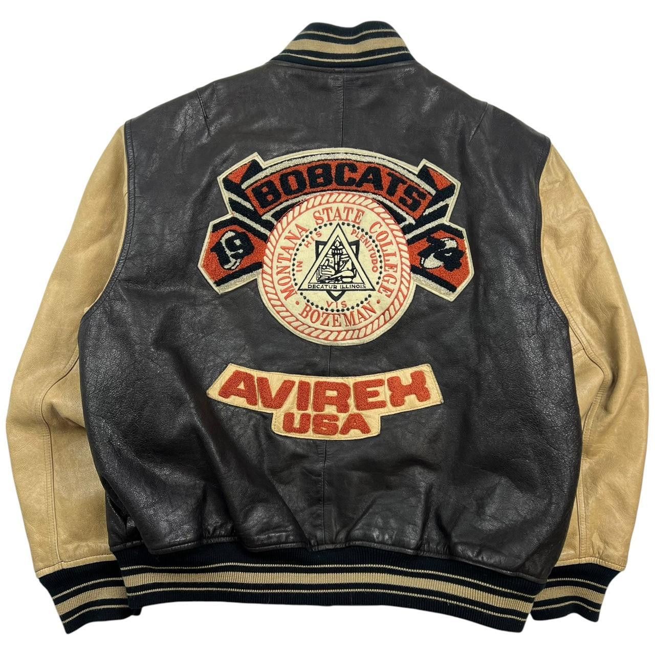 Avirex Vintage Avirex USA Bobcats football leather jacket - Medium Size US M / EU 48-50 / 2 - 1 Thumbnail