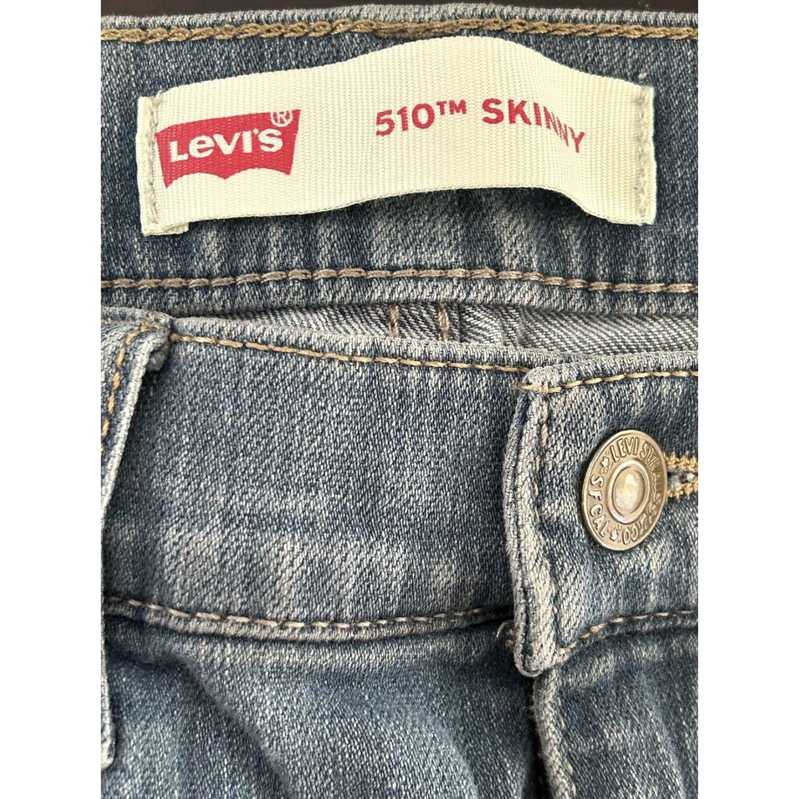 Levi's Boys Levis 510 Skinny Blue Denim Jeans Size 16 Reg 28x28 Size US 28 / EU 44 - 3 Thumbnail