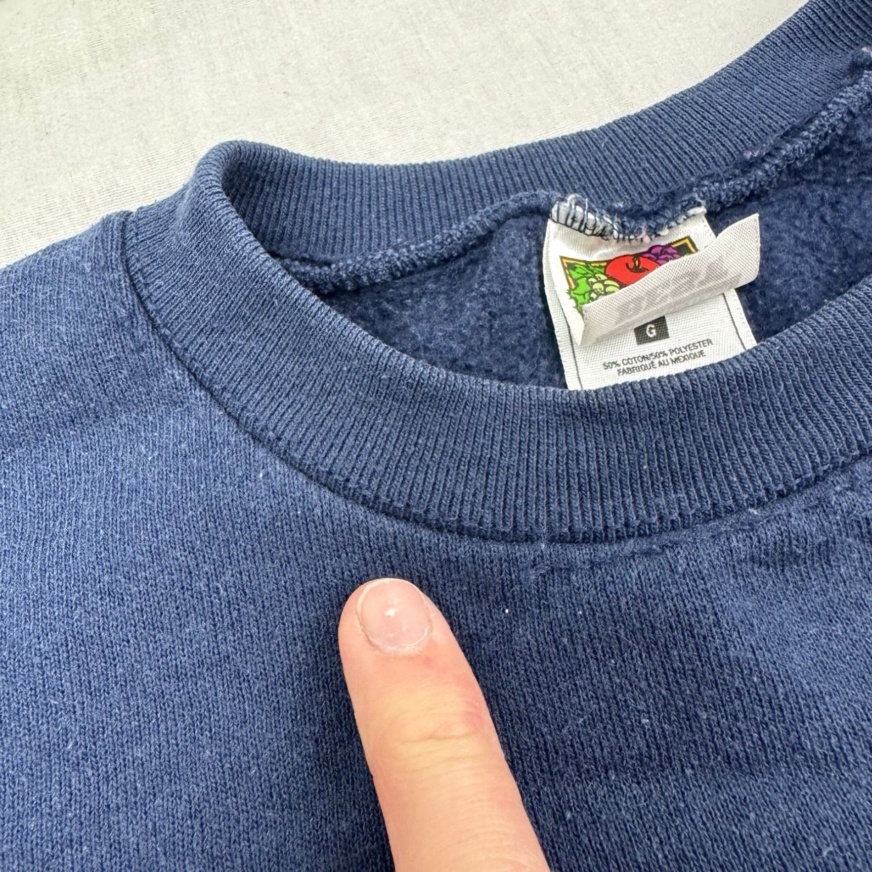 Fruit Of The Loom VINTAGE Fruit of the Loom Sweatshirt Men L Blue 90s USA Nature Constellation Crew Neck Pullover Size US L / EU 52-54 / 3 - 6 Thumbnail
