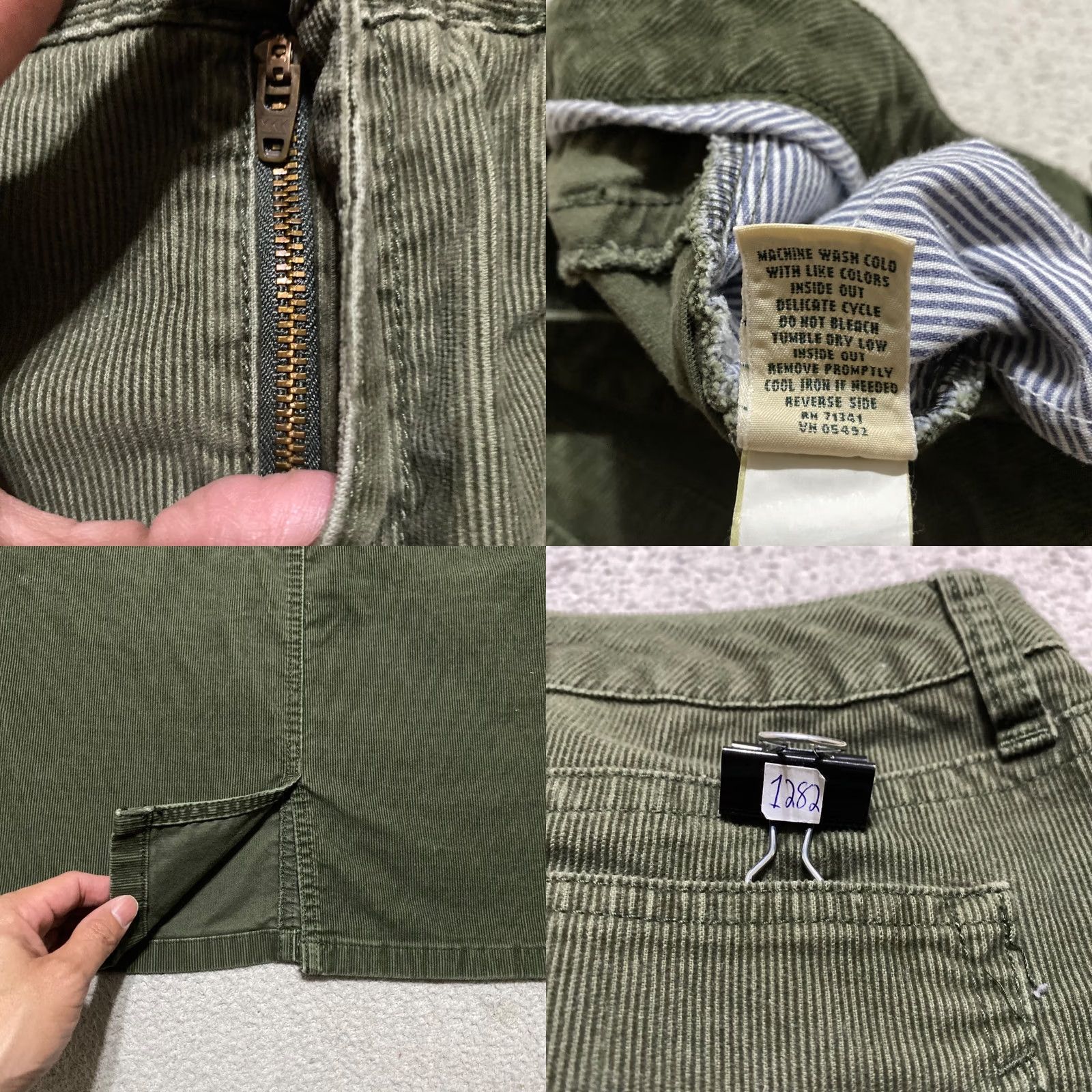 Vintage VINTAGE L.L. Bean Womens 4P Skirt Green Corduroy Straight Pencil Pockets Petites Size 27" / US 4 / IT 40 - 8 Thumbnail