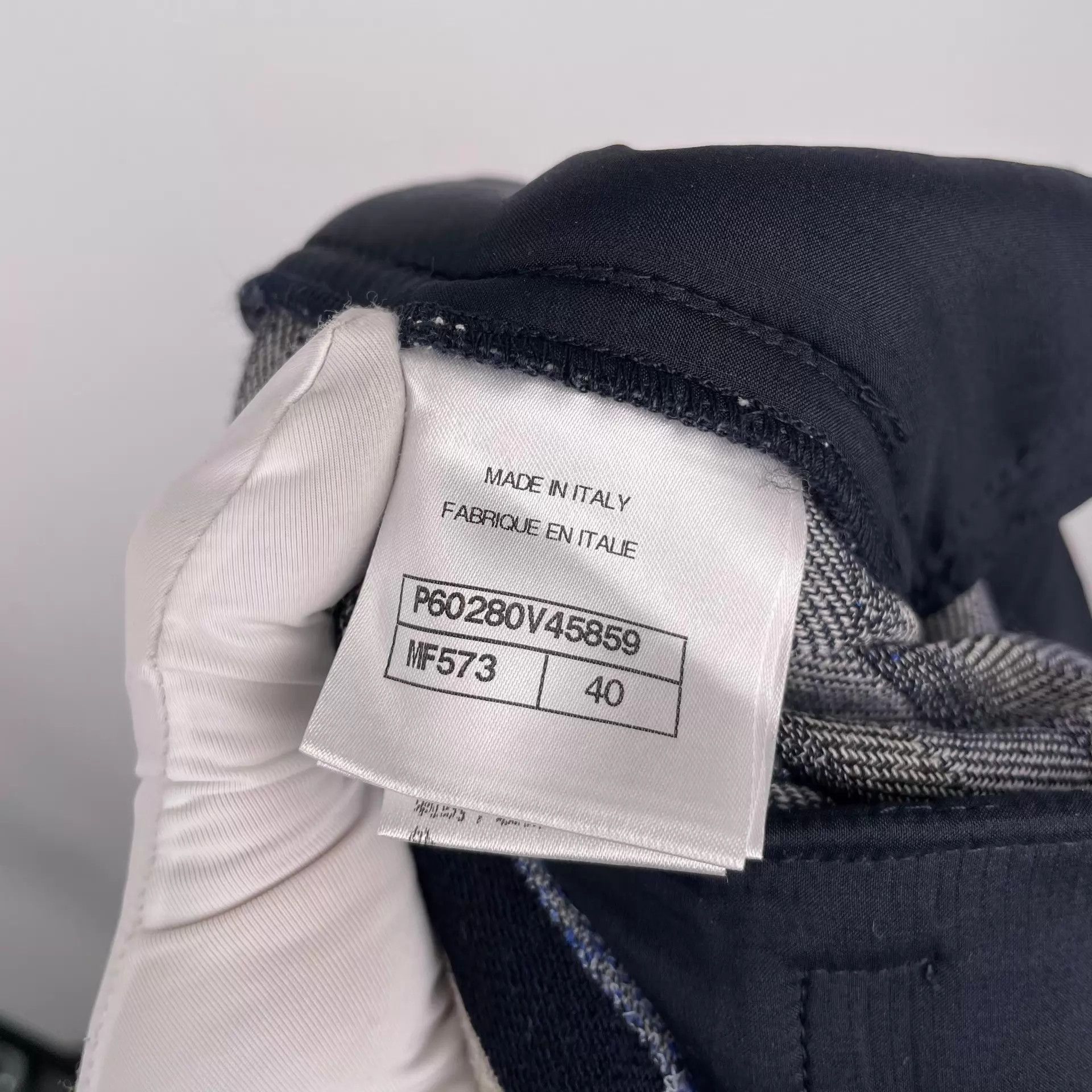 Chanel CHANEL Wool Canvas Color Block Blue White Pants Size 40 Size 28" / US 6 / IT 42 - 5 Thumbnail