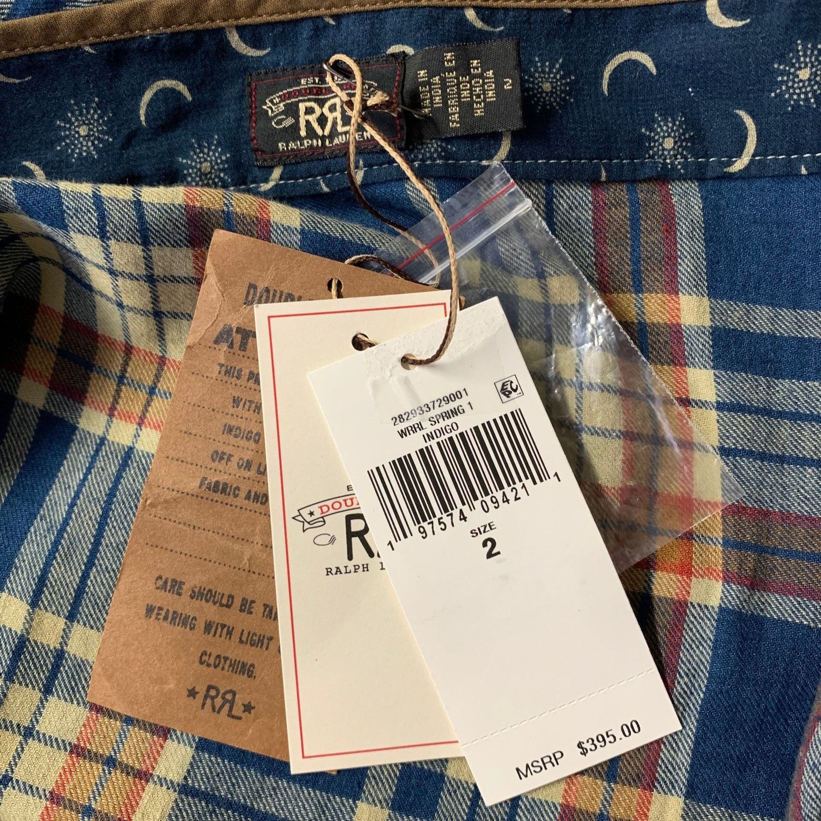 Ralph Lauren RRL RALPH LAUREN Size 2 Blue Orange Plaid Maxi Skirt Size 26" / US 2 / IT 38 - 4 Thumbnail