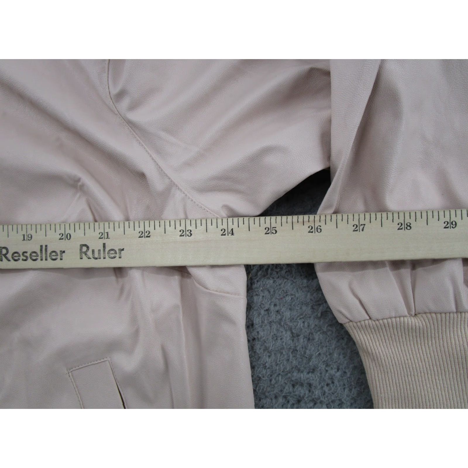 Vintage Who What Wear Bomber Jacket Women’s Faux Leather Pink 1X New Plus Size Short Sleeve? Size XL / US 12-14 / IT 48-50 - 7 Thumbnail