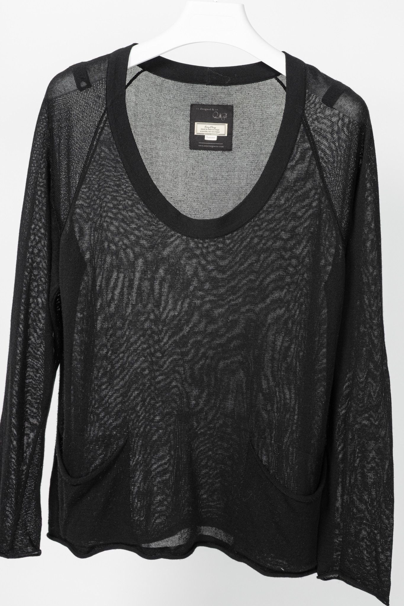 Annette Gortz Annette Gortz SS10 Orio Viscose & Cotton Pocket Sweater Size L / US 10 / IT 46 - 3 Thumbnail