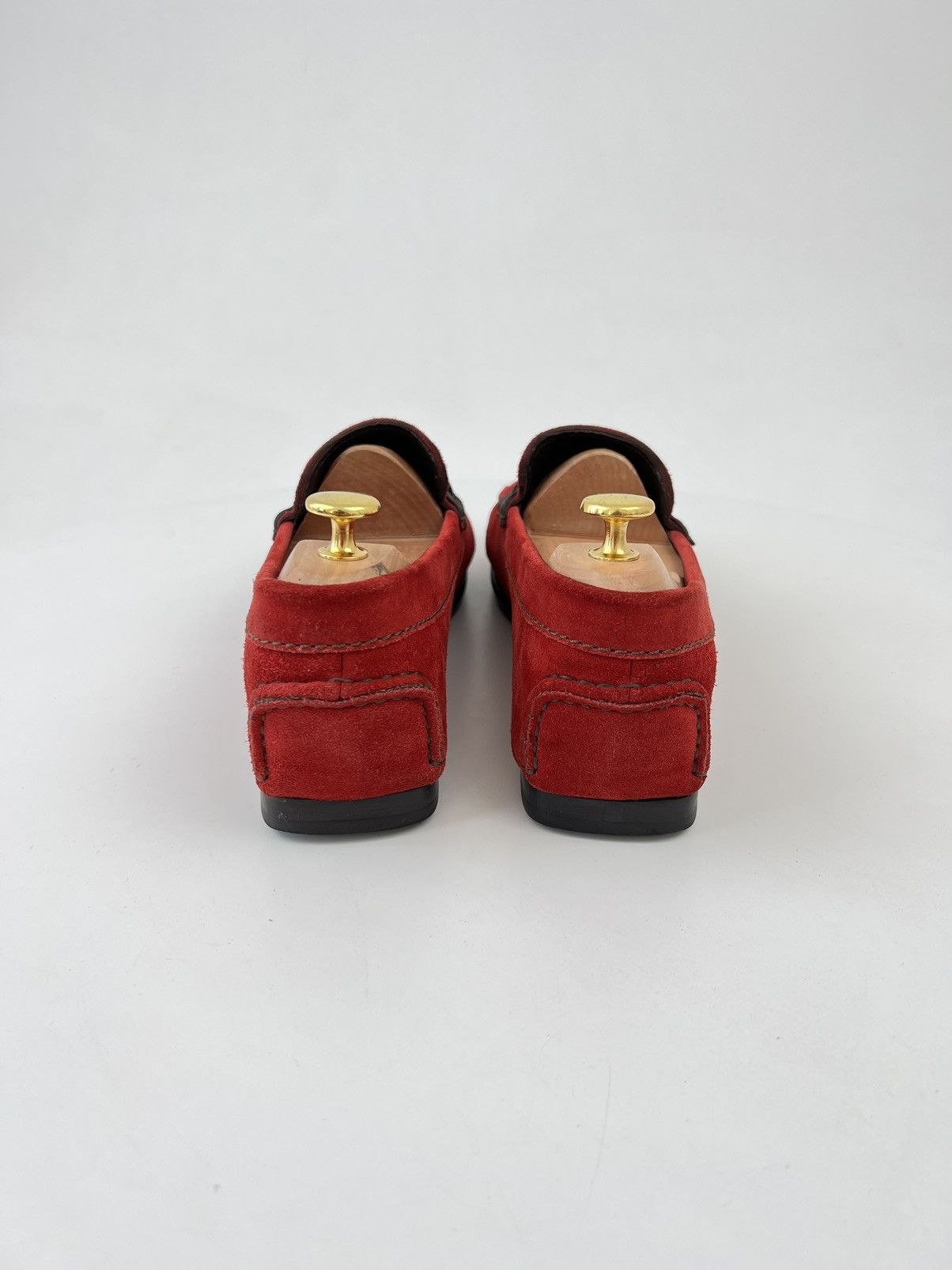 Tom Ford TOM FORD Loafers Suede Shoes Woven Strap Red Men’s Size US 8 / EU 41 - 9 Thumbnail