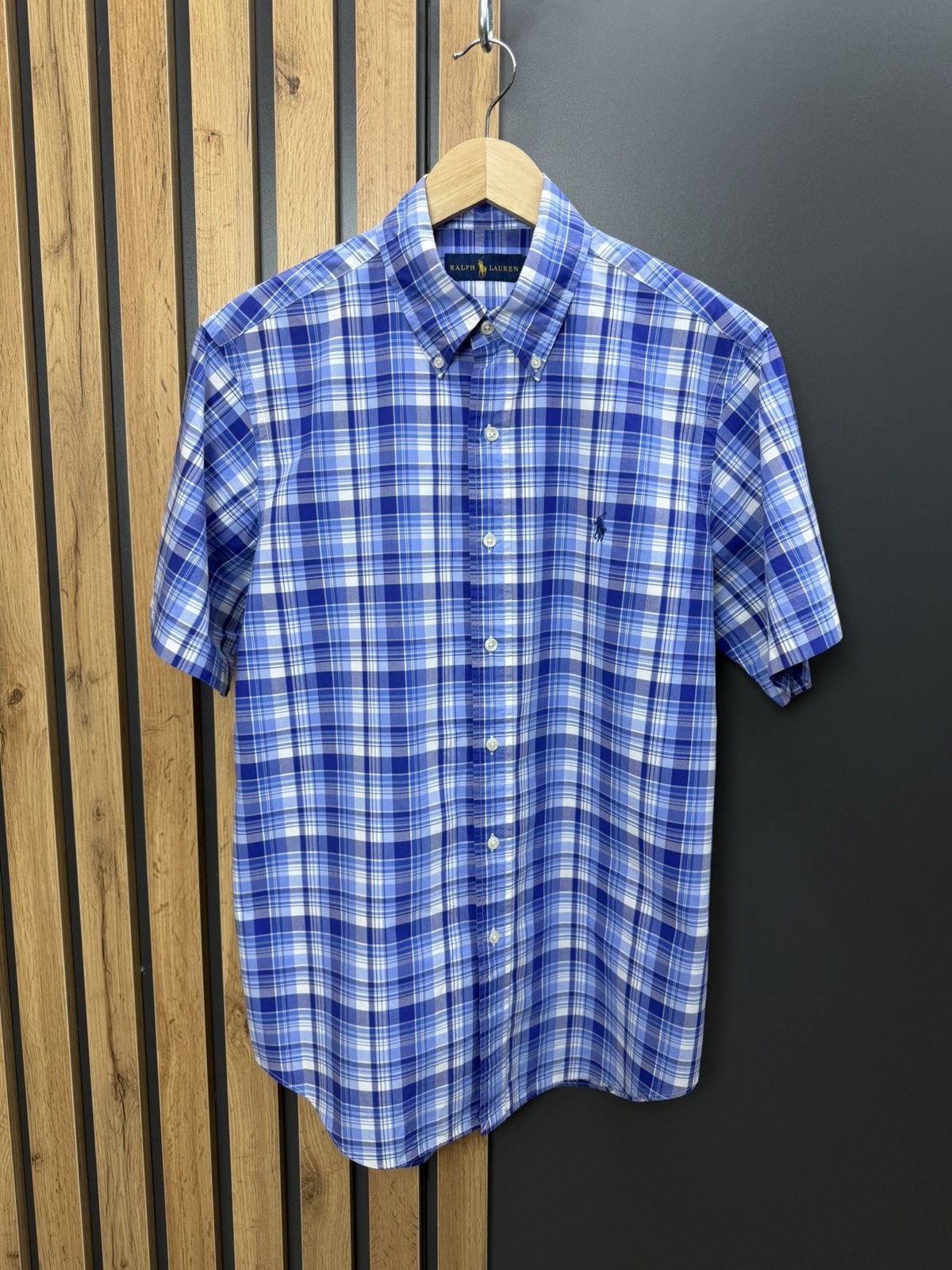 Ralph Lauren Ralph Lauren Plaid Shirt Short Sleeve Blue Size M Size US M / EU 48-50 / 2 - 1 Thumbnail