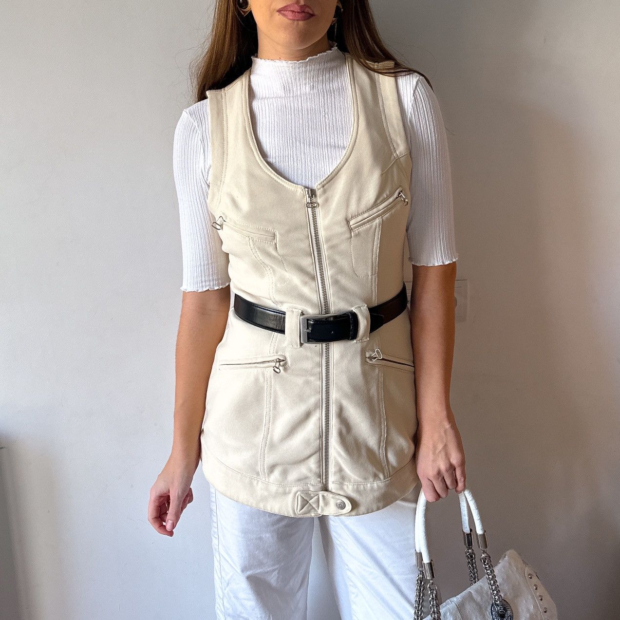Japanese Brand Vintage avant garde cotton vest off white y2k Size M / US 6-8 / IT 42-44 - 10 Thumbnail