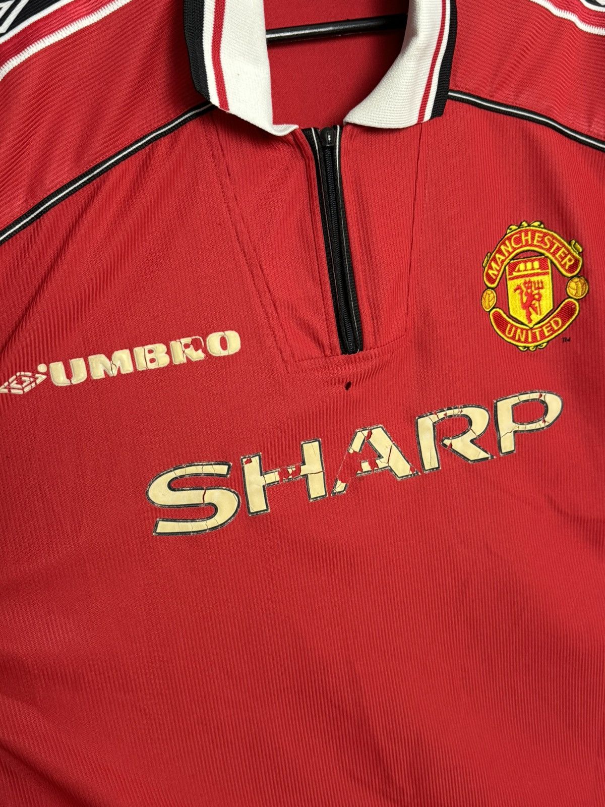 Umbro Vintage Manchester United 98/00 Home Football Jersey T-Shirt Size US XL / EU 56 / 4 - 3 Thumbnail