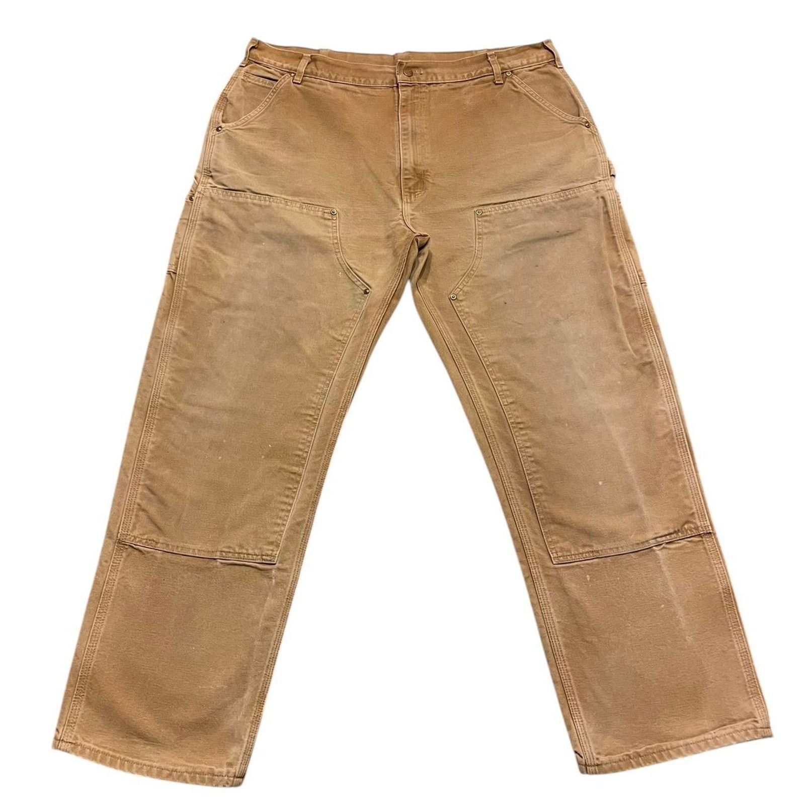 Carhartt VTG tan Carhartt double knee USA streetwear grunge workwear Size US 38 / EU 54 - 1 Thumbnail
