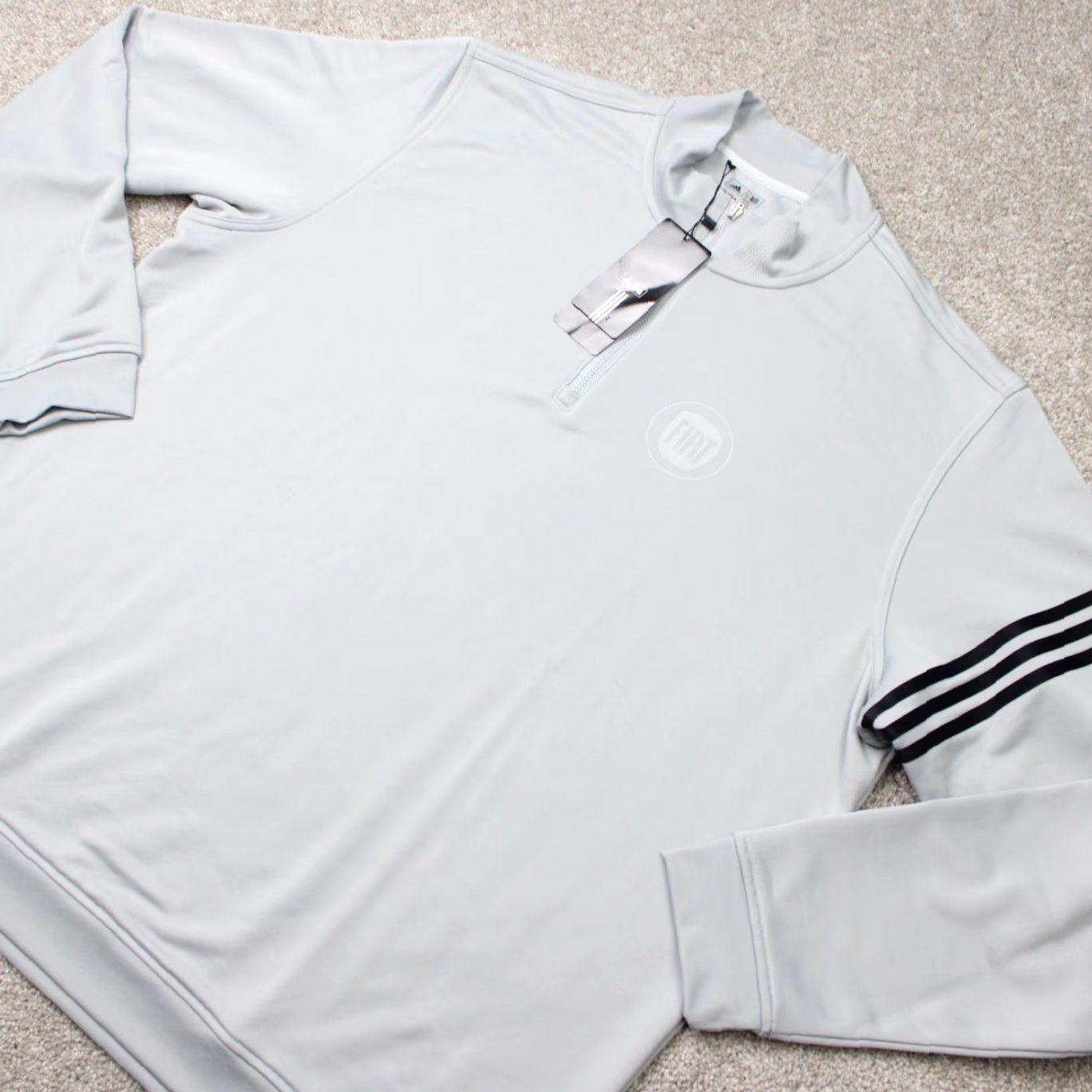 Adidas Adidas Sweatshirt Gray 2XL Mens ClimaLite 1/4 Zip Pullover FIAT Logo Sports Golf Gym & Training Size US XXL / EU 58 / 5 - 3 Thumbnail