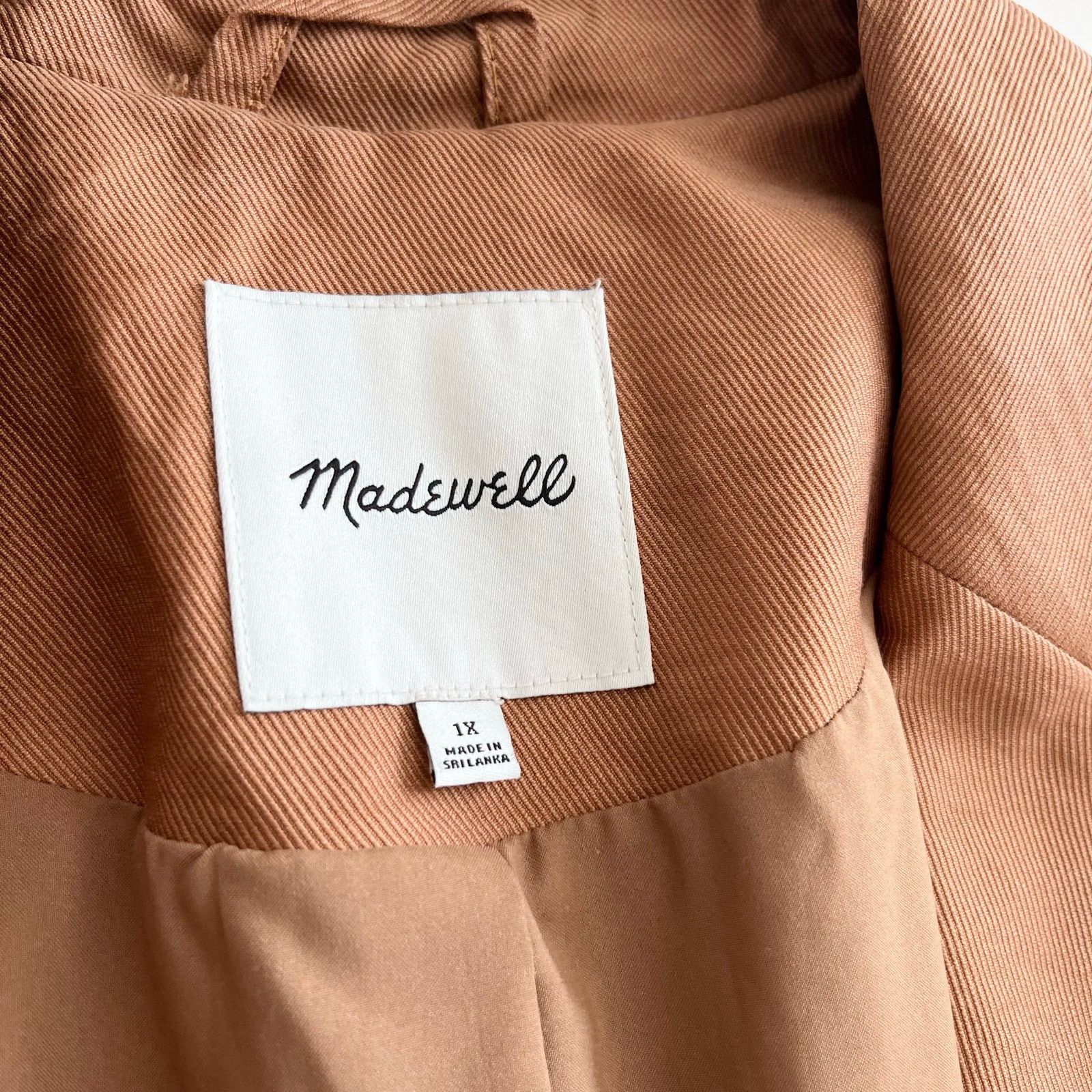 Madewell Madewell Caldwell Double Breasted Brown Blazer Jacket Size XL / US 12-14 / IT 48-50 - 2 Thumbnail