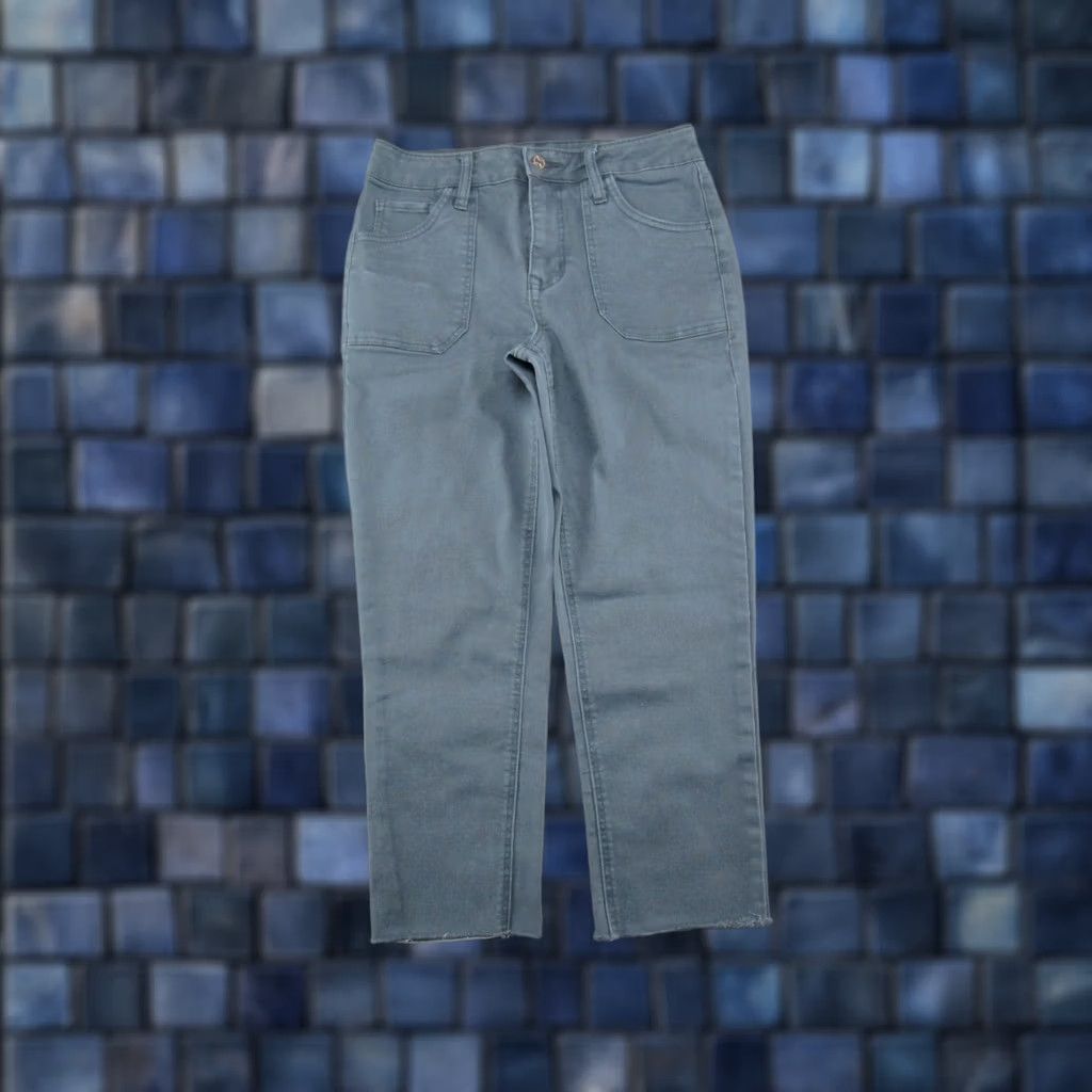 Vintage Maurices M Jeans Women's High Rise Slim Straight Ankle Jeans 4 Regular Blue Cotton Denim 5-Pocket Stretch Jeans Womens Size 27" / US 4 / IT 40 - 1 Thumbnail