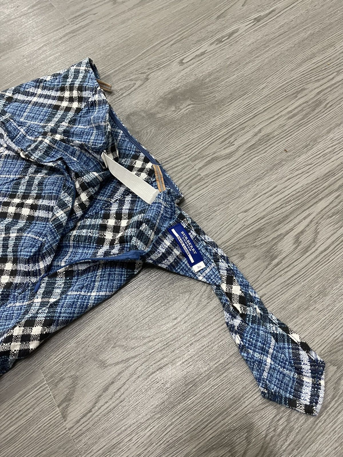 Burberry Burberry Blue Check Skirt Size 26" / US 2 / IT 38 - 5 Thumbnail