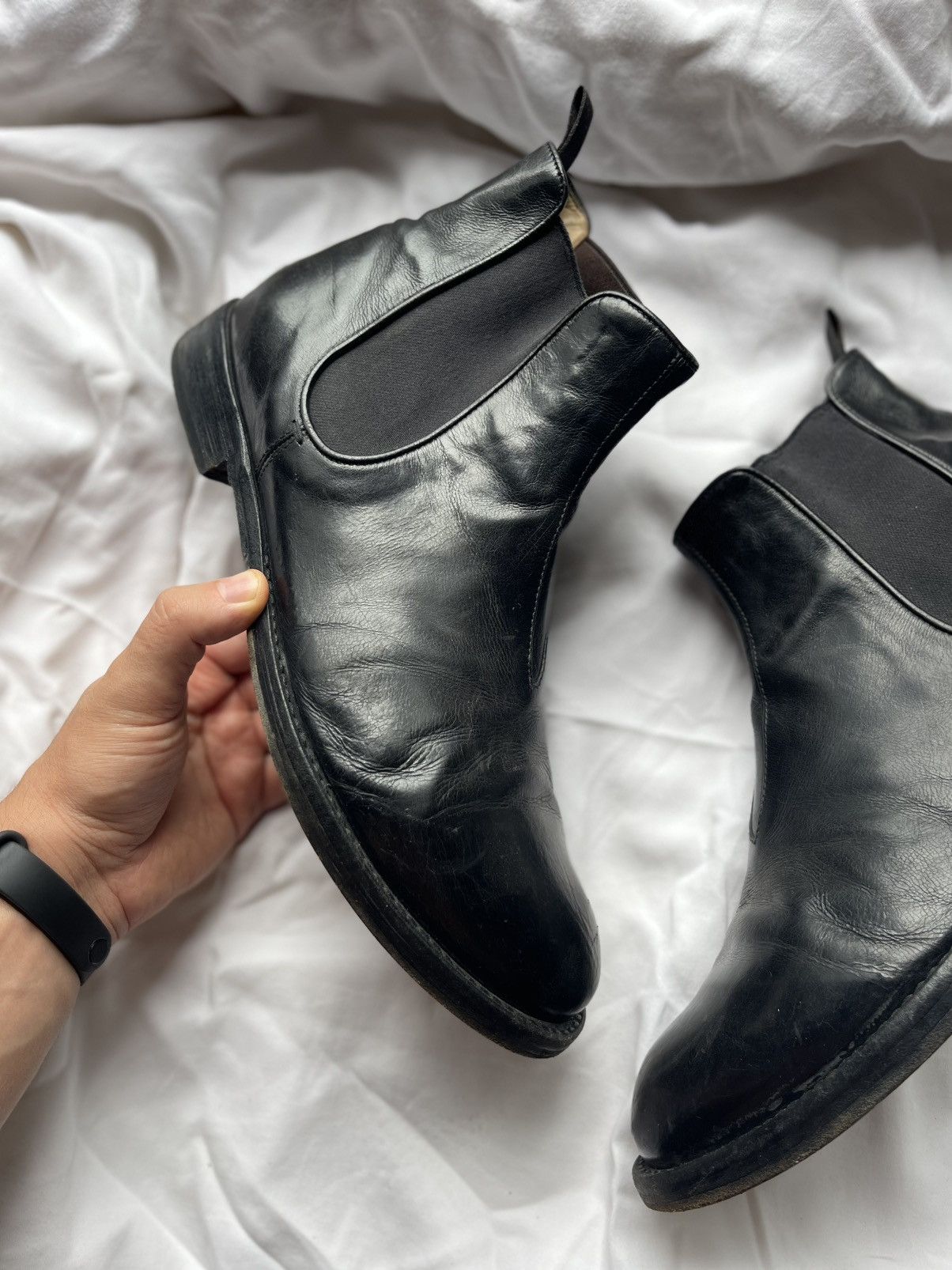 Officine Creative Oficine Creative black chelsea Leather Boots Guidi style Size US 10 / EU 43 - 3 Thumbnail