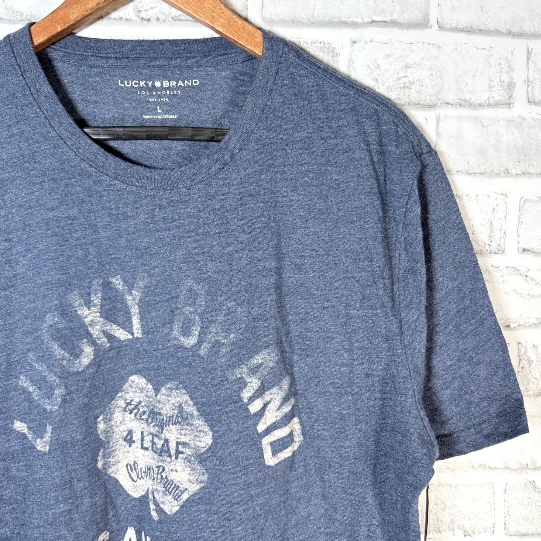 Lucky Brand Lucky Brand Blue Polyester Blend Graphic Tee Mens Size L Size US L / EU 52-54 / 3 - 2 Thumbnail