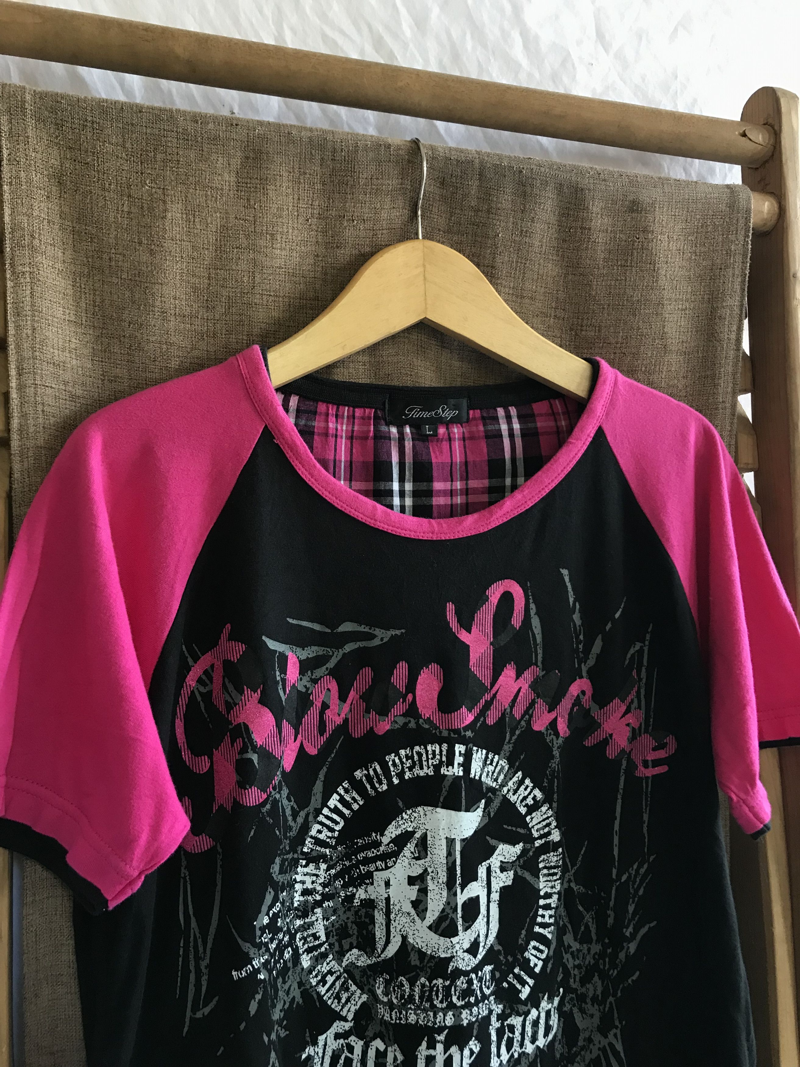 Japanese Brand 📦NEED GONE📦Time Step Japanese Poem Two Tone Short Sleeve Size M / US 6-8 / IT 42-44 - 2 Thumbnail