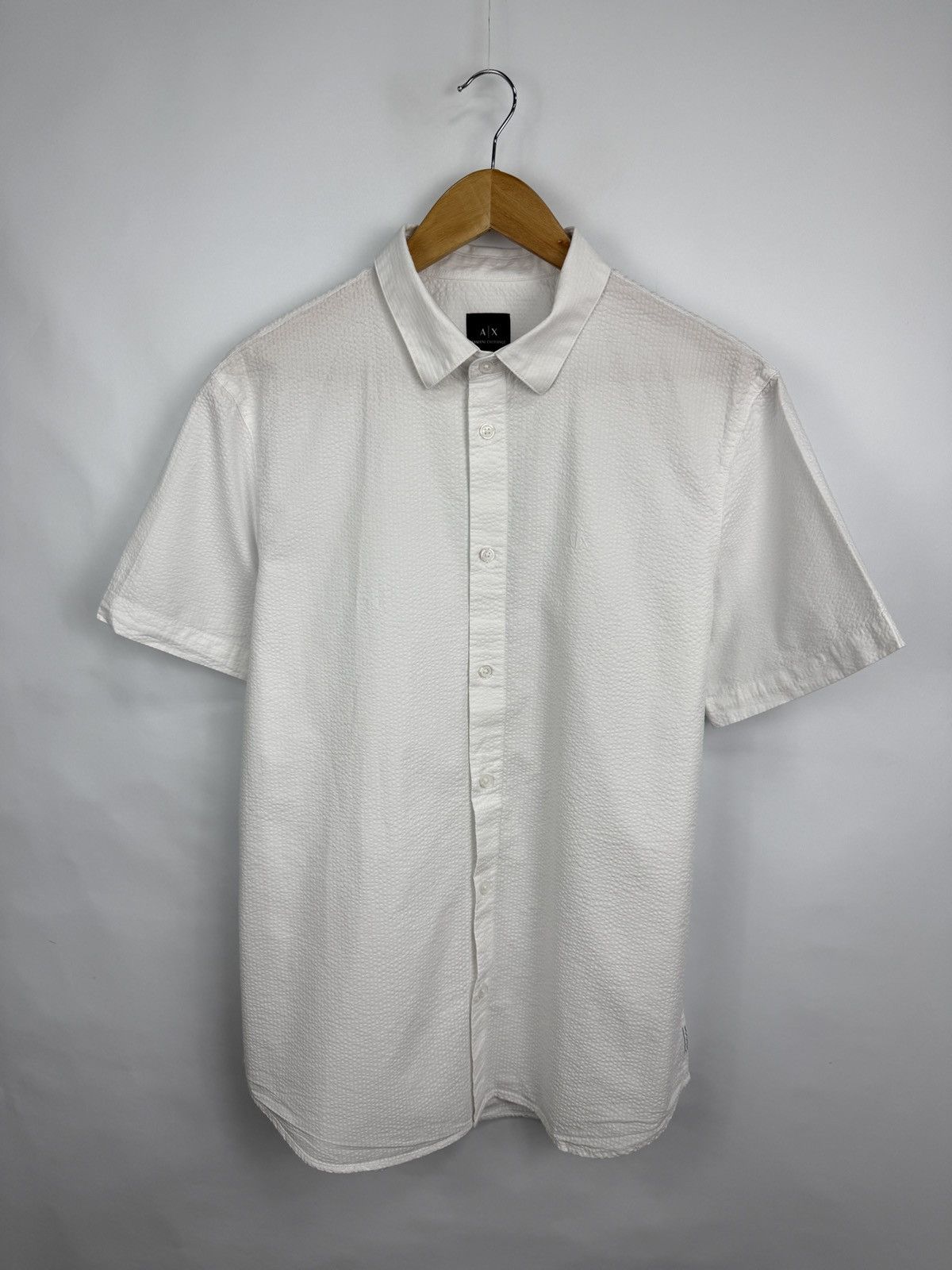 Armani Exchange 🇮🇹 A|X Armani Exchange Luxury Regular Fit Textured Shirt Rare Size US L / EU 52-54 / 3 - 3 Thumbnail