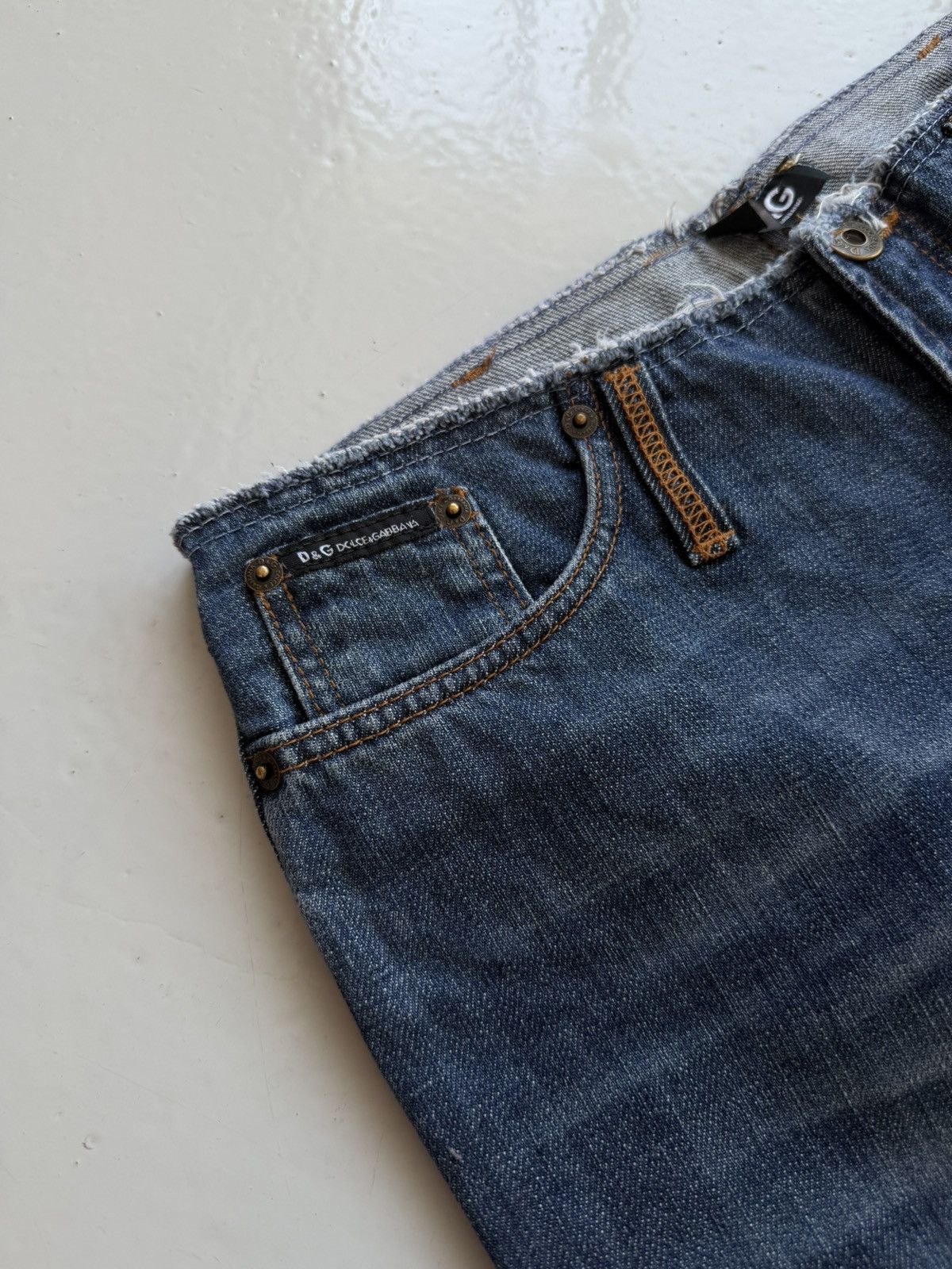 Dolce & Gabbana Y2k Dolce & Gabbana cutoff low waist flared denim Size 29" - 4 Thumbnail
