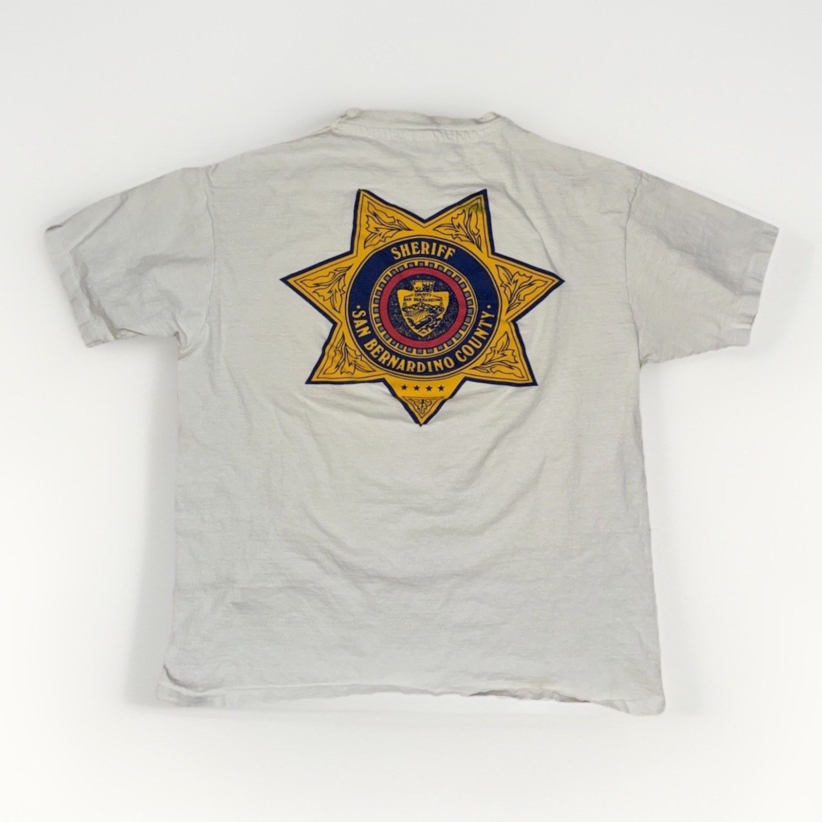 Hanes Vintage USA Hanes Sheriffs Graphic T-Shirt White L 20x24 Size US L / EU 52-54 / 3 - 1 Thumbnail