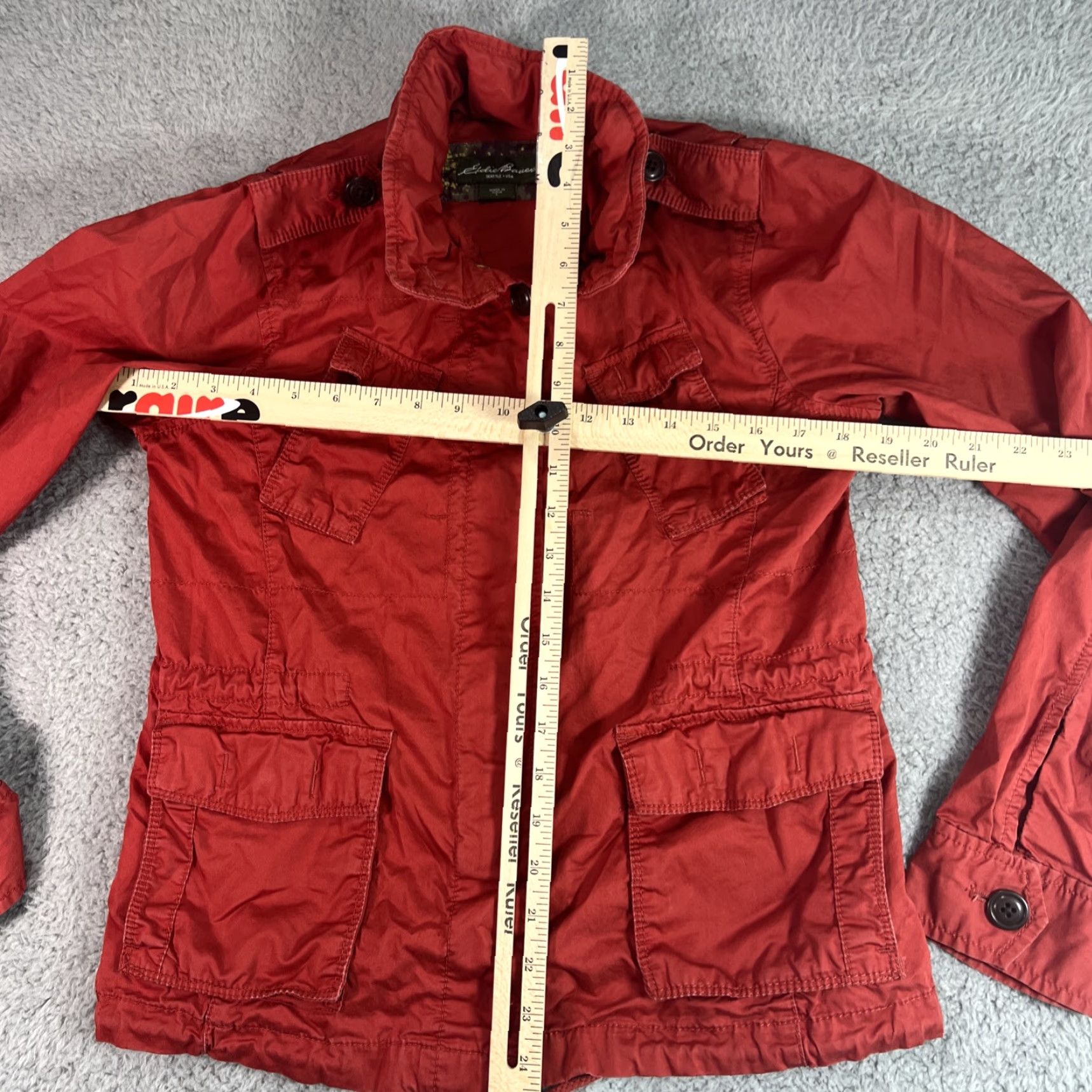 Eddie Bauer Eddie Bauer Hoodie Utility Jacket Womens Small Red Cotton Pockets Long Sleeve Size L / US 10 / IT 46 - 4 Thumbnail