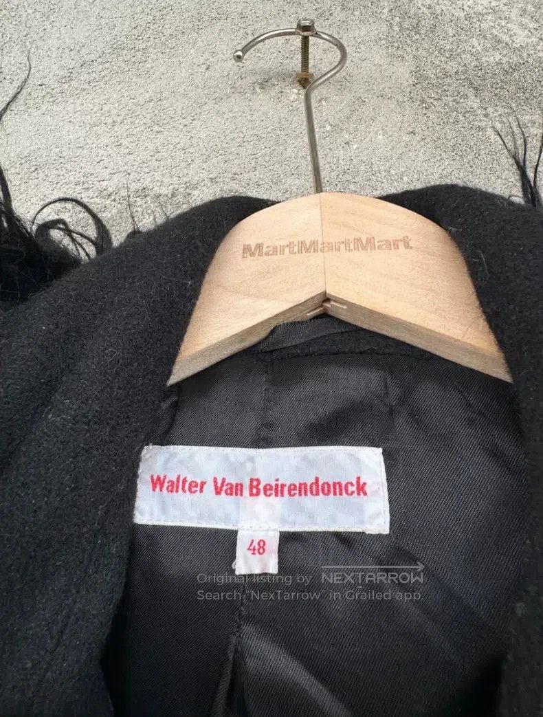 Walter Van Beirendonck Walter Van Beirendonck Leather fur bound woolen coat Size US M / EU 48-50 / 2 - 5 Thumbnail