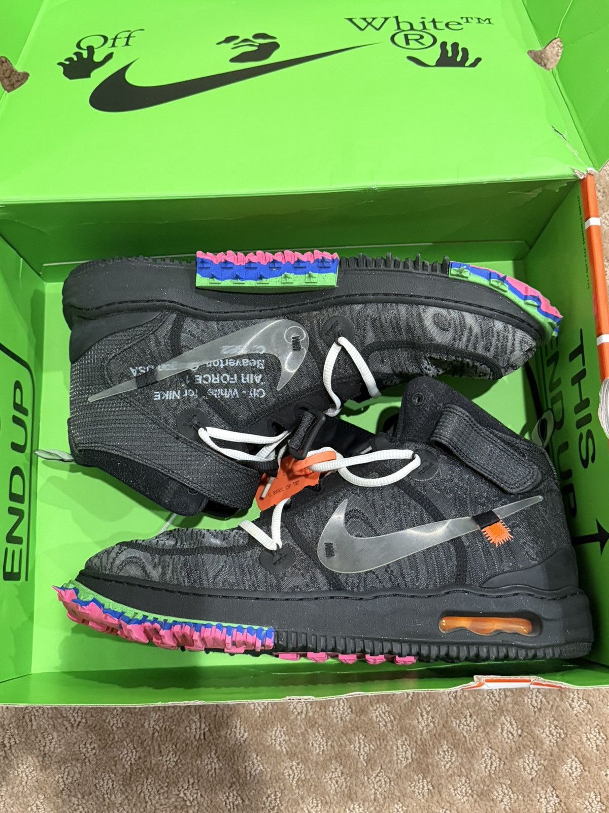 Nike × Off-White Off White Nike Air Force 1 Mid Size US 13 / EU 46 - 1 Thumbnail