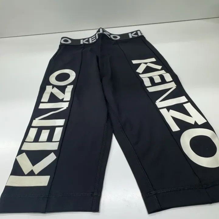 Kenzo KENZO Black High-Waisted Graphic Shorts -2507 Size 23" - 7 Thumbnail