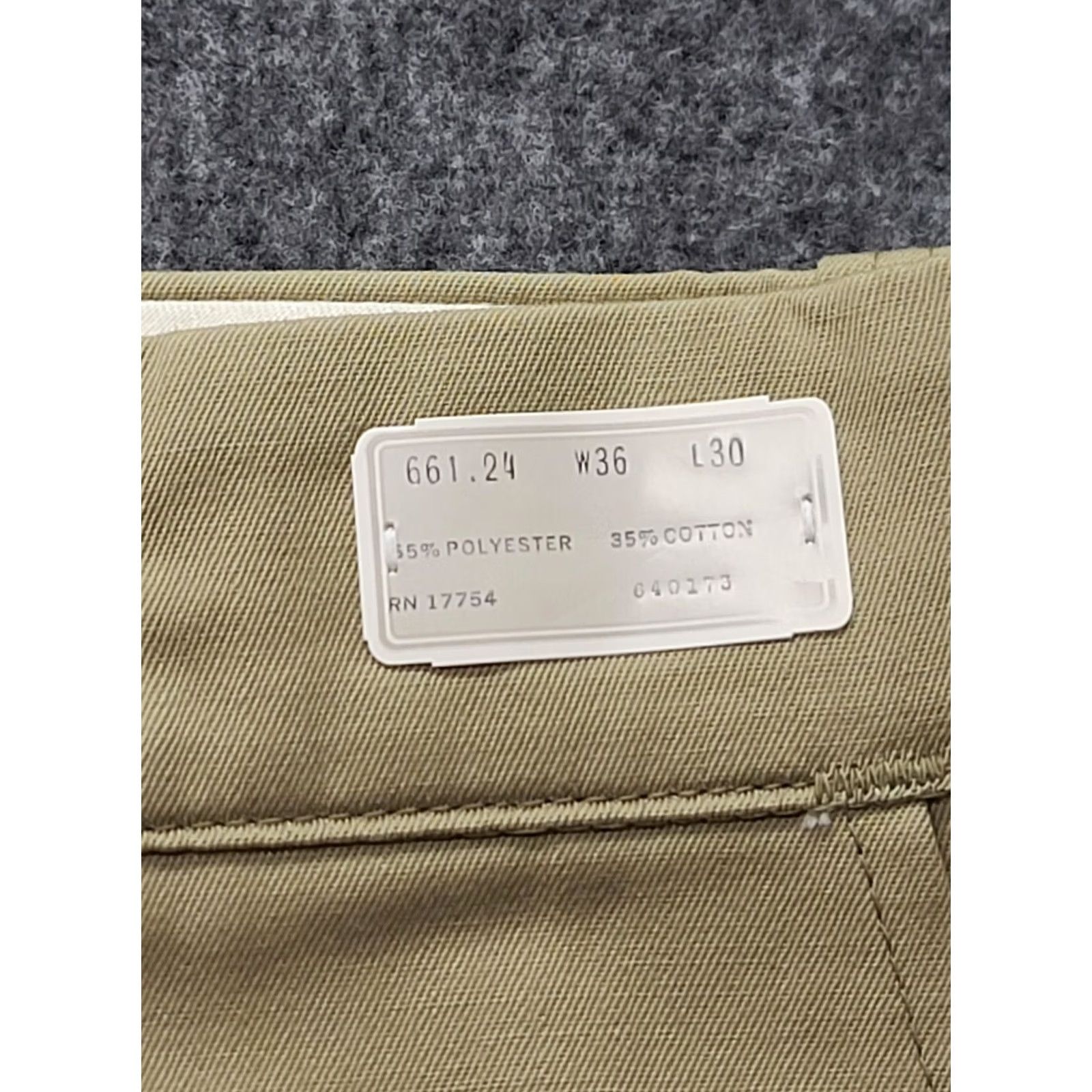 Vintage VINTAGE Key Imperial Pants Mens 36x30 Regular Fit USA 70s Deadstock Beige Cotton Polyester Wide? (Note: ensure only original words used; concise) Size US 36 / EU 52 - 3 Thumbnail