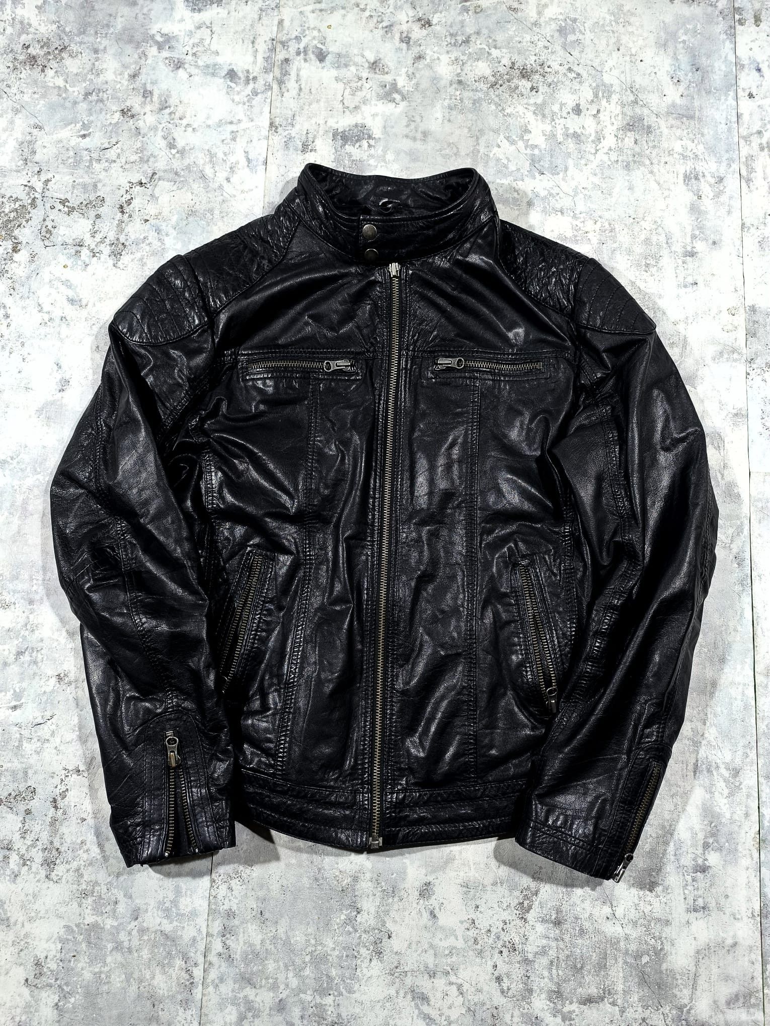 Other VTG HEDI SLIMANE 14th ADDICTION MOTO BIKER LEATHER JACKET Size US M / EU 48-50 / 2 - 8 Thumbnail