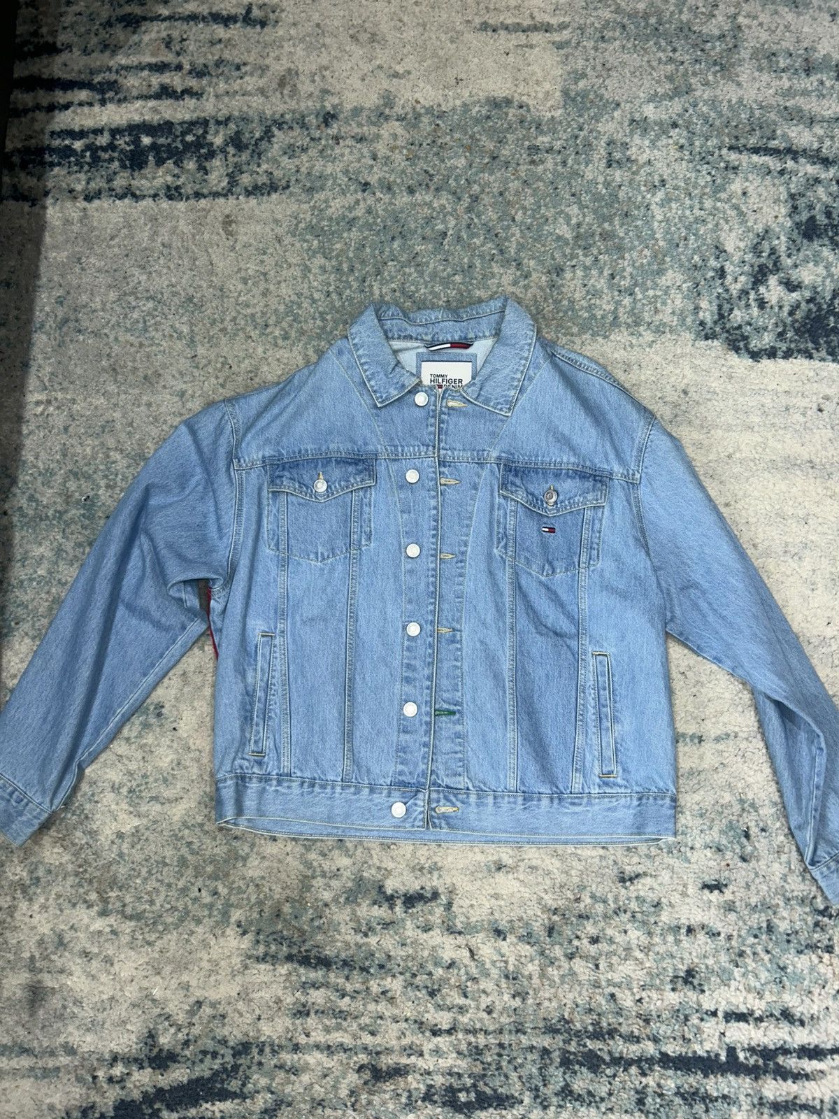 Tommy Hilfiger × Vintage Vintage Tommy Hilfiger Denim Jacket Size US XL / EU 56 / 4 - 1 Thumbnail
