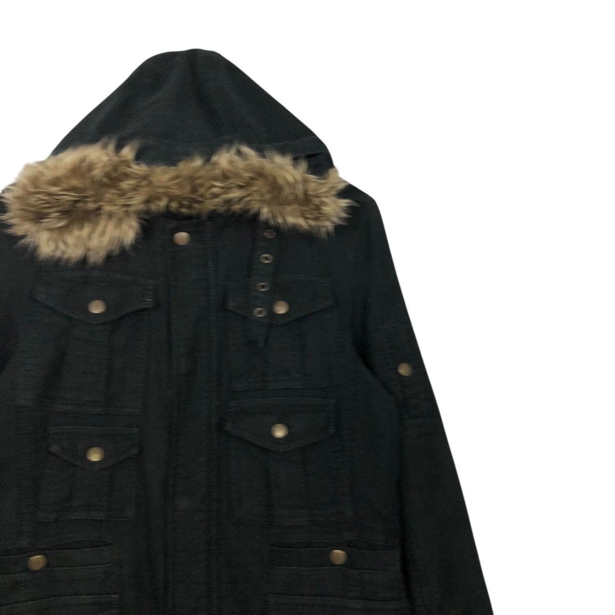 Issey Miyake 🔥VINTAGE BIKER JACKET HIDEAWAYS NICOLE MINK FUR HOODIE Size US M / EU 48-50 / 2 - 8 Thumbnail
