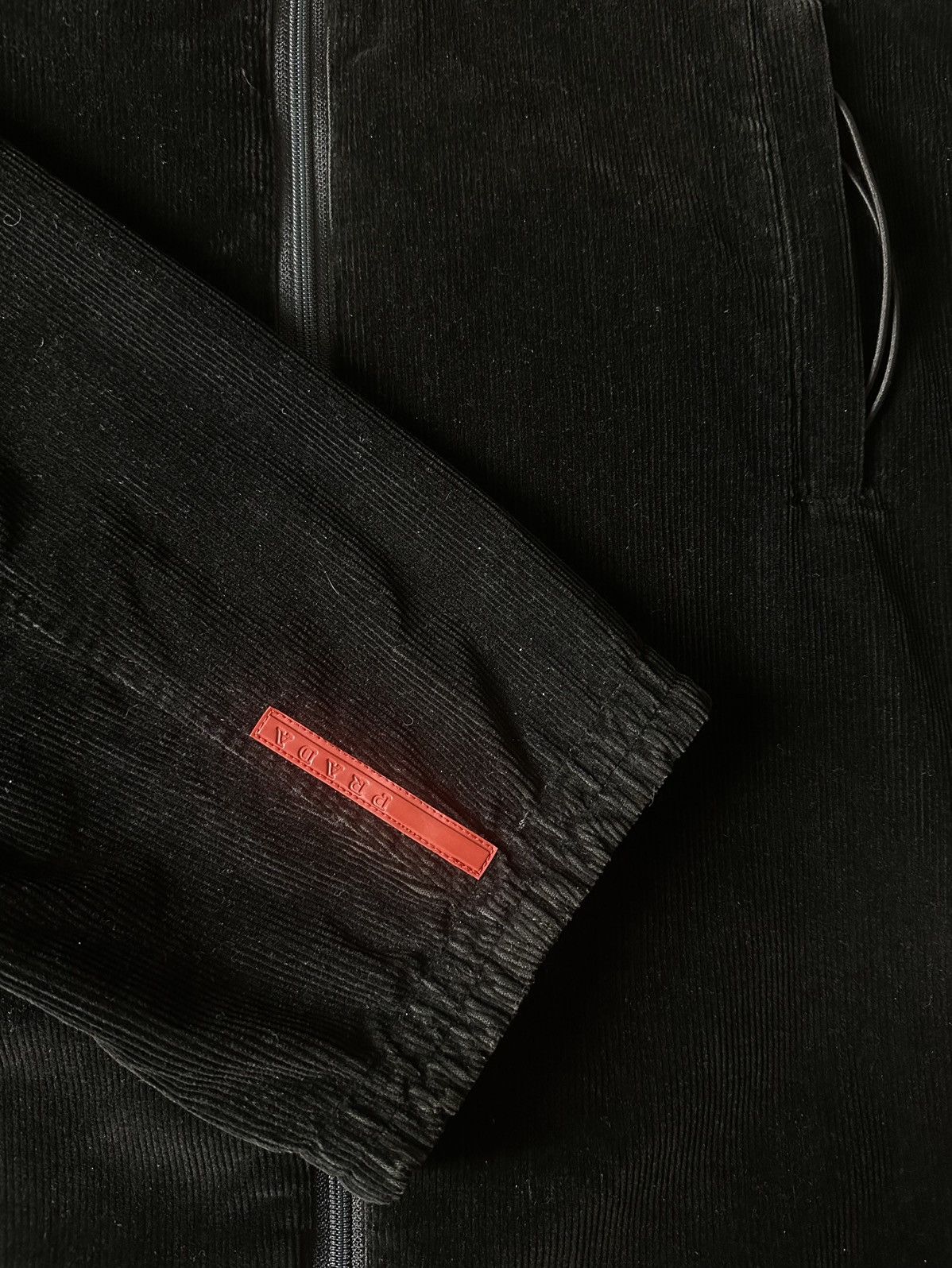 Prada Prada Black Corduroy Reversible Tech Zip Jacket Size US L / EU 52-54 / 3 - 11 Thumbnail