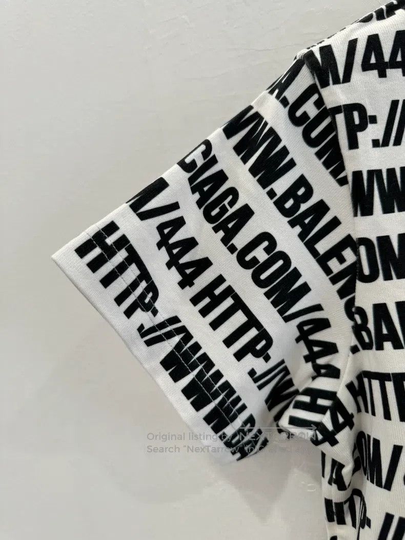 Balenciaga Balenciaga Black and White Letter Printed Logo Women's Sho Size M / US 6-8 / IT 42-44 - 4 Thumbnail