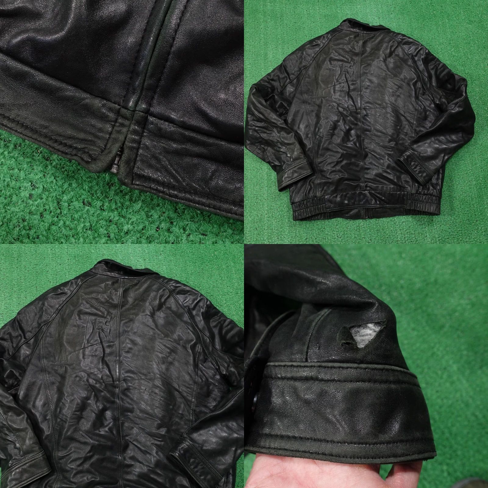 Vintage Wilsons Leather Jacket Mens Large Black 3M Thinsulate Insulated Full Zip Lined Size US L / EU 52-54 / 3 - 8 Thumbnail
