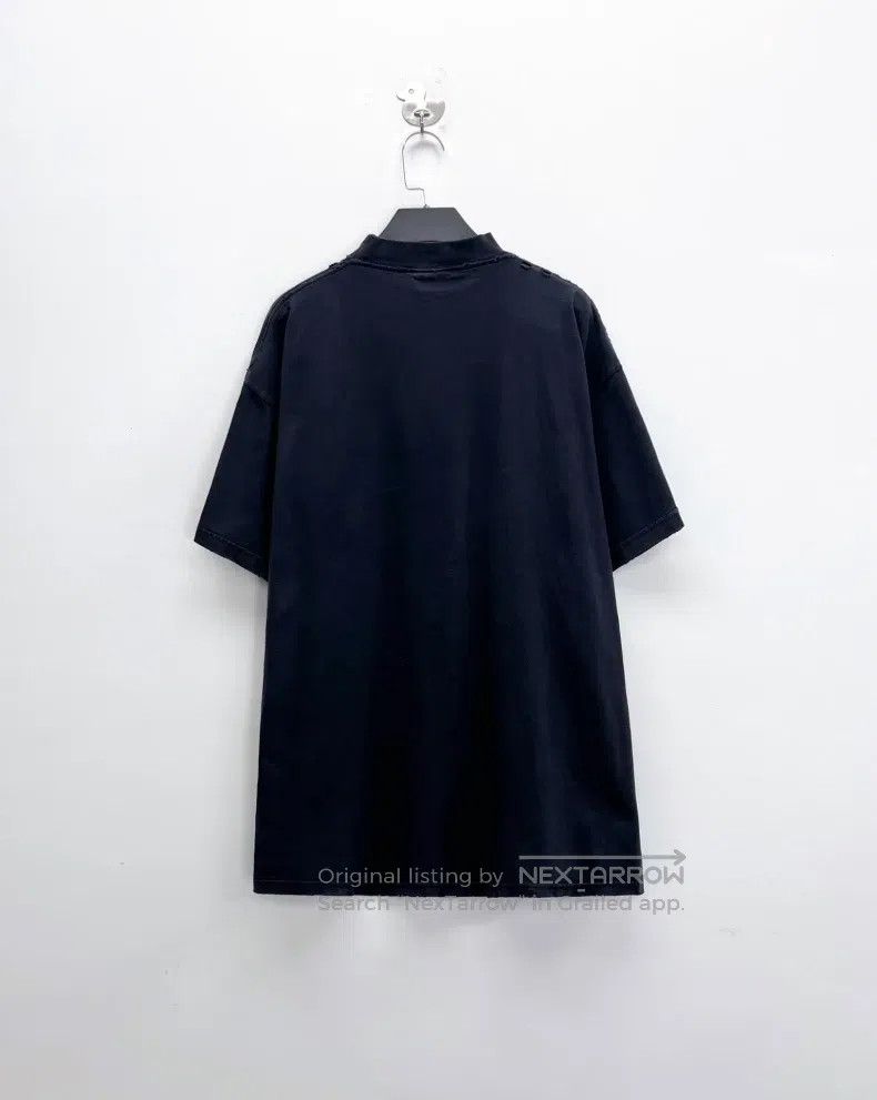 Balenciaga Balenciaga Carbon Black Twisted Logo Short Sleeve Size US S / EU 44-46 / 1 - 2 Thumbnail