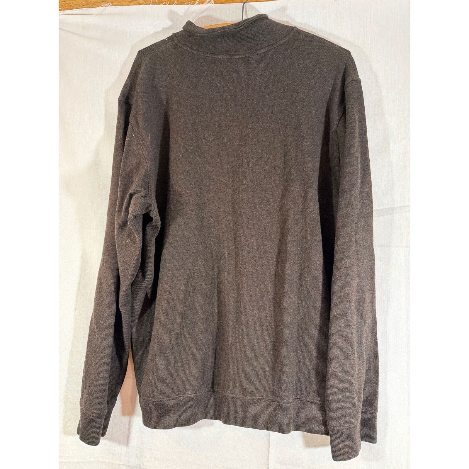 Brooks Brothers Brooks Brothers Brown 100% Cotton Quarter Zip Sweater Size US XL / EU 56 / 4 - 2 Thumbnail