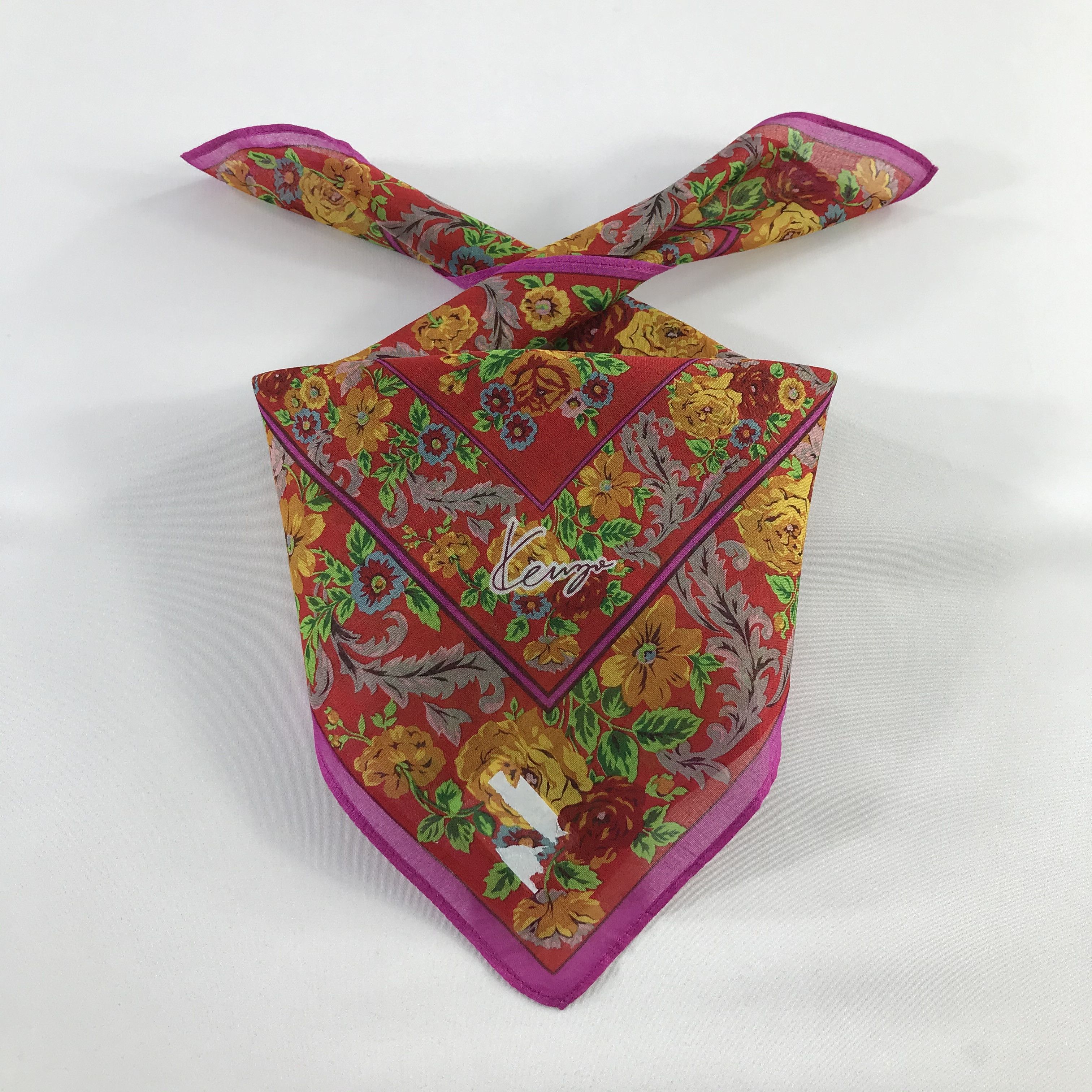 Kenzo × Vintage Kenzo Bandana / Handkerchief / Neckerchief - S758 Size ONE SIZE - 3 Thumbnail